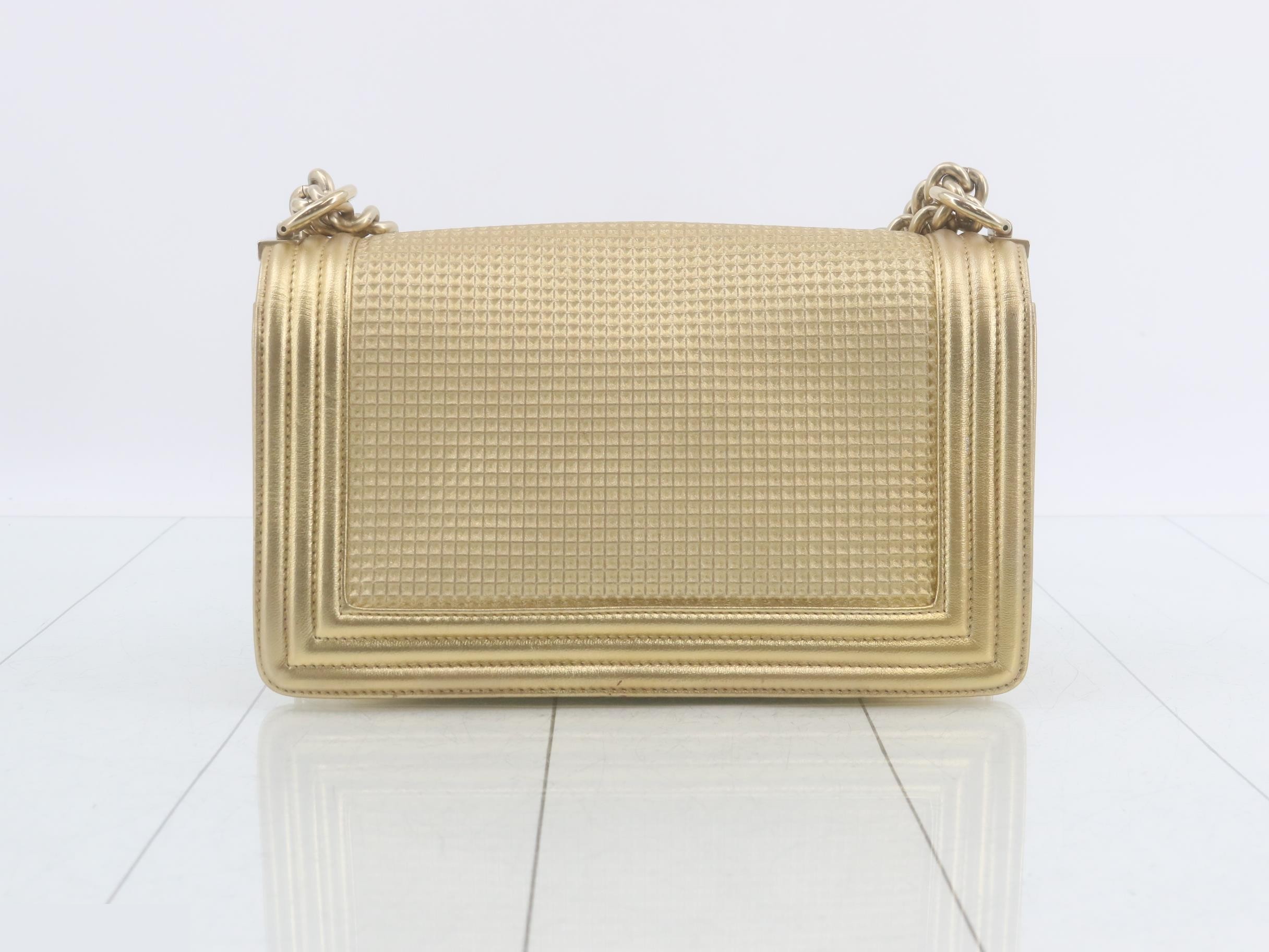 BOY CHANEL Chain Shoulder Bag, Gold — view 2