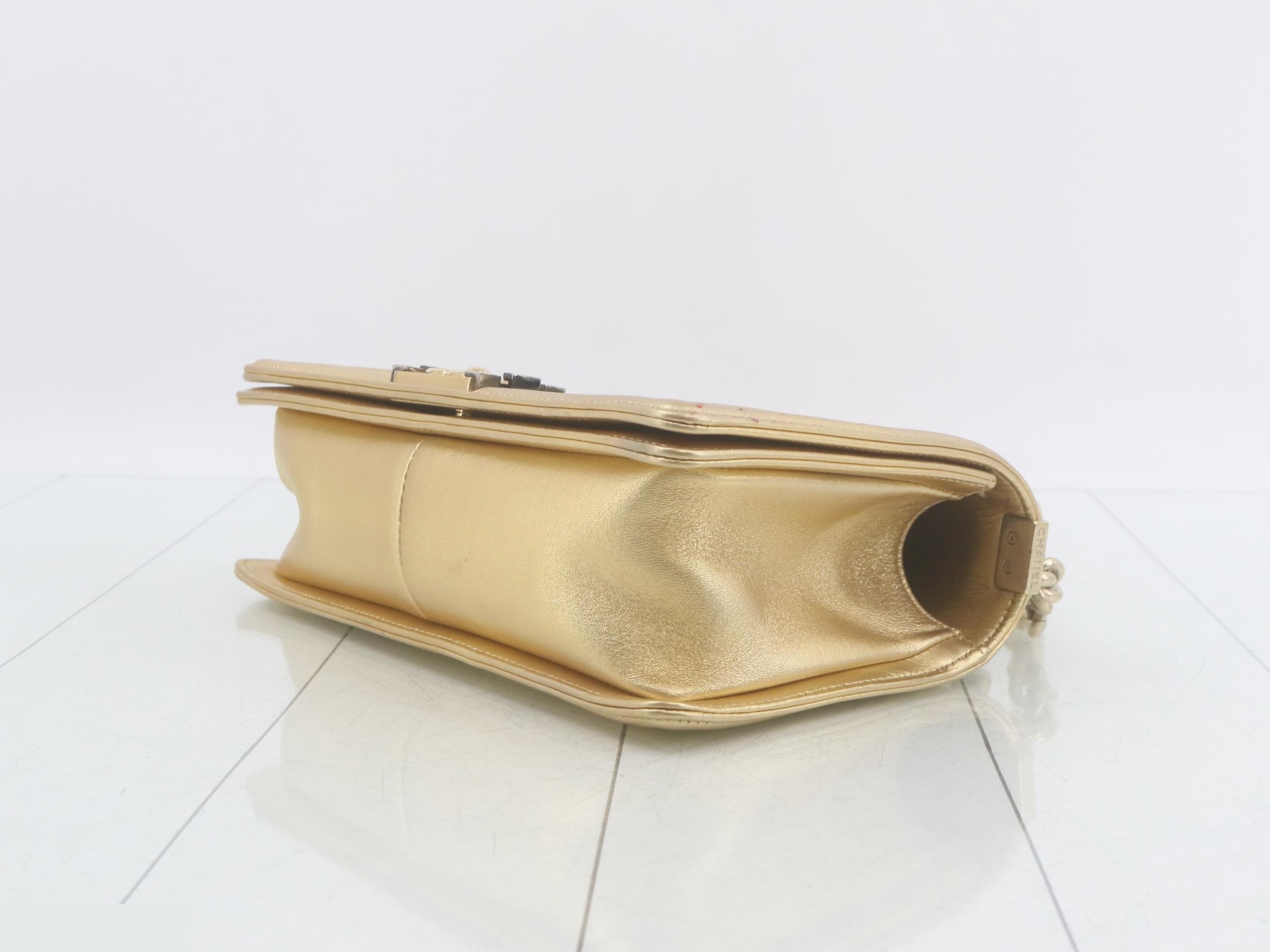 BOY CHANEL Chain Shoulder Bag, Gold — view 6
