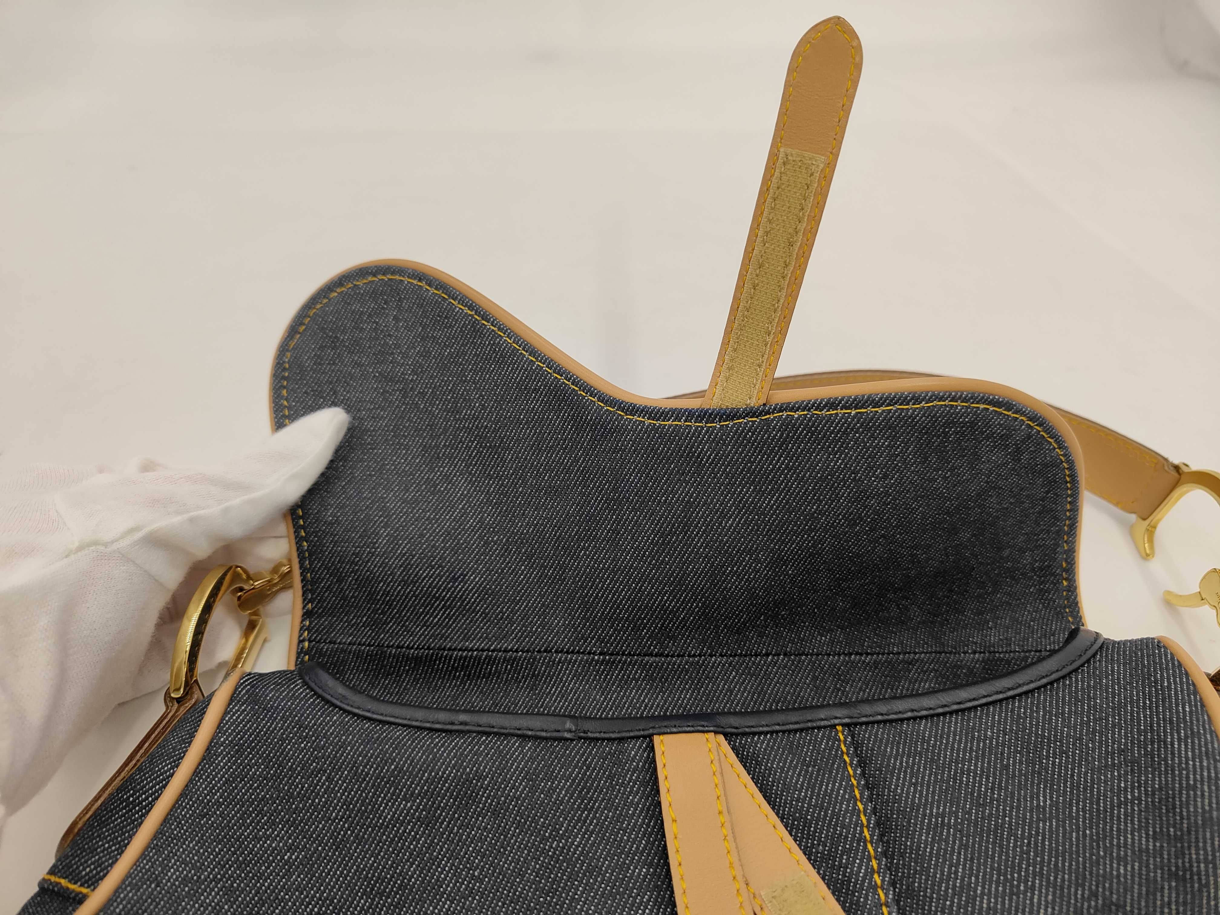 D-shaped buckle saddle bag denim bag — view 8