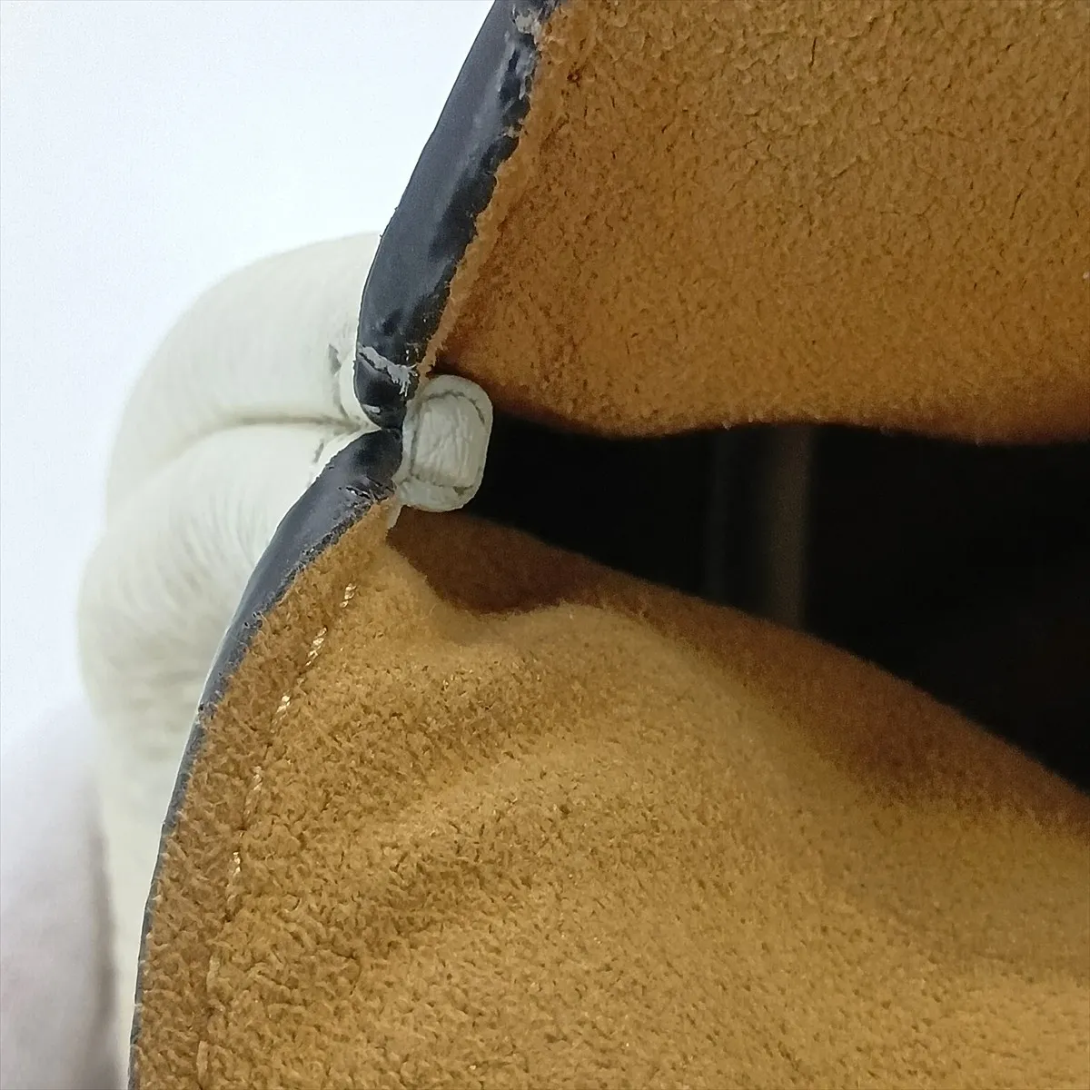 Soft Bit Leather Handbag, Beige, 837467 — view 14