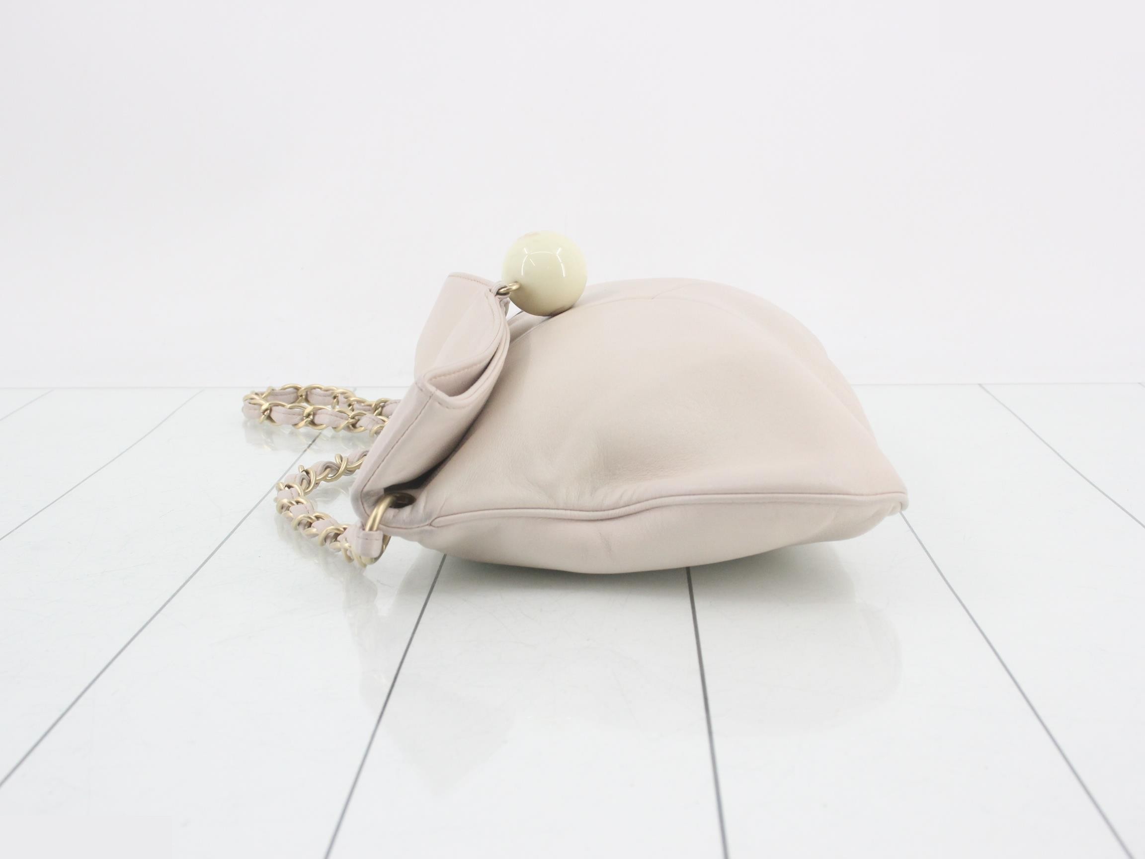 Leather Chain Semi-Shoulder Bag — view 4