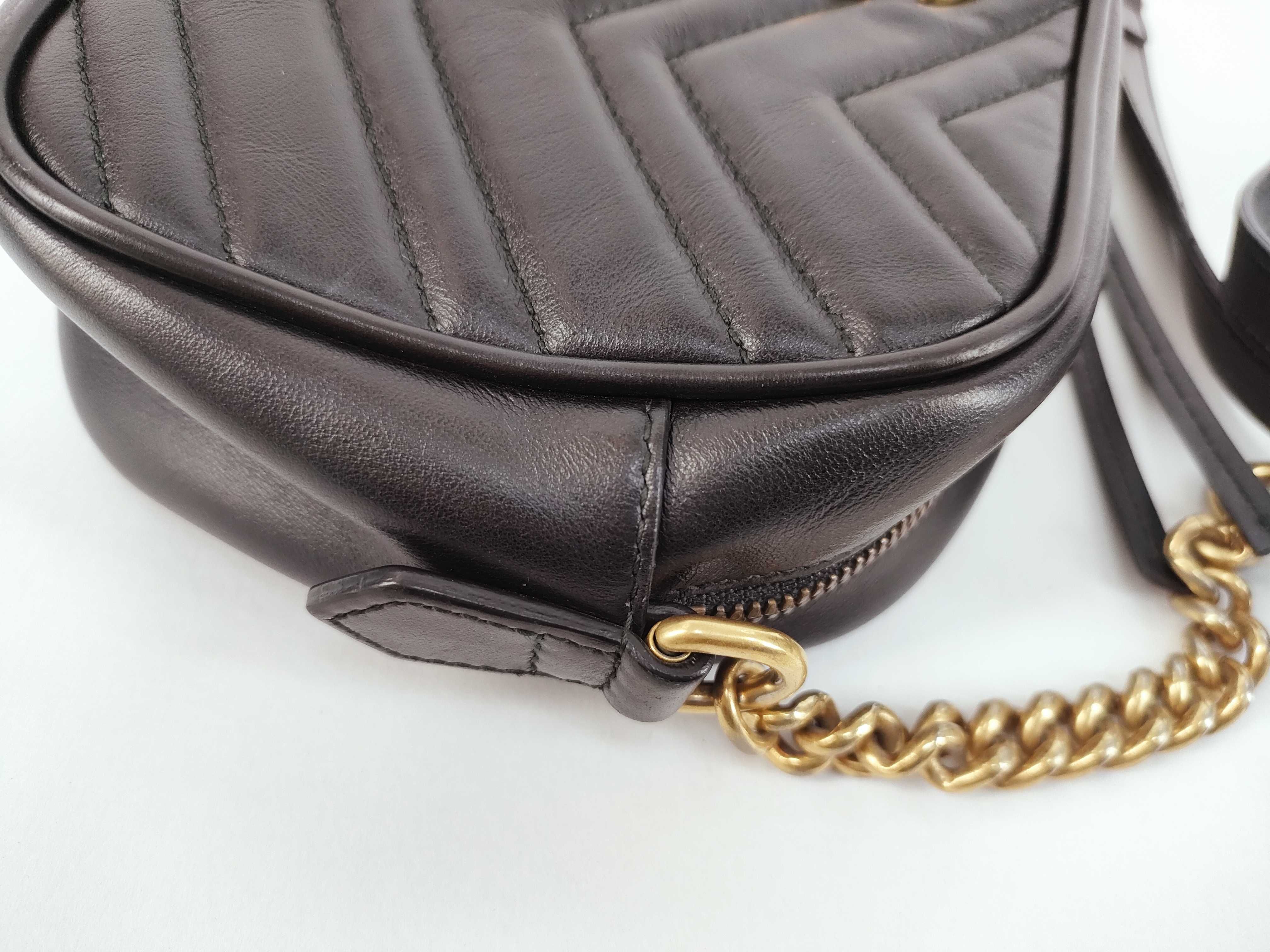 Marmont Gold Metal Chain Shoulder Bag — view 5