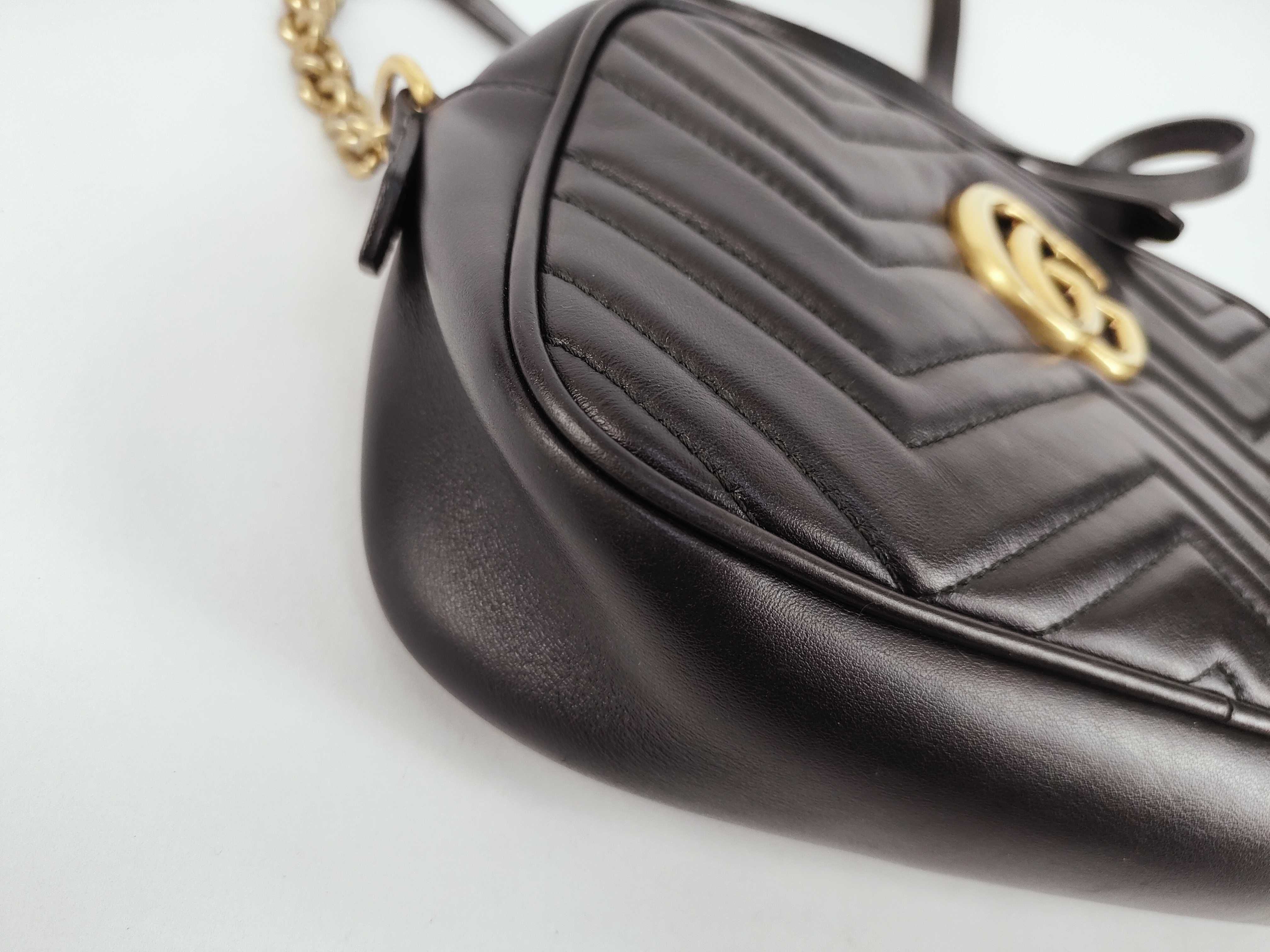 Marmont Gold Metal Chain Shoulder Bag — view 6
