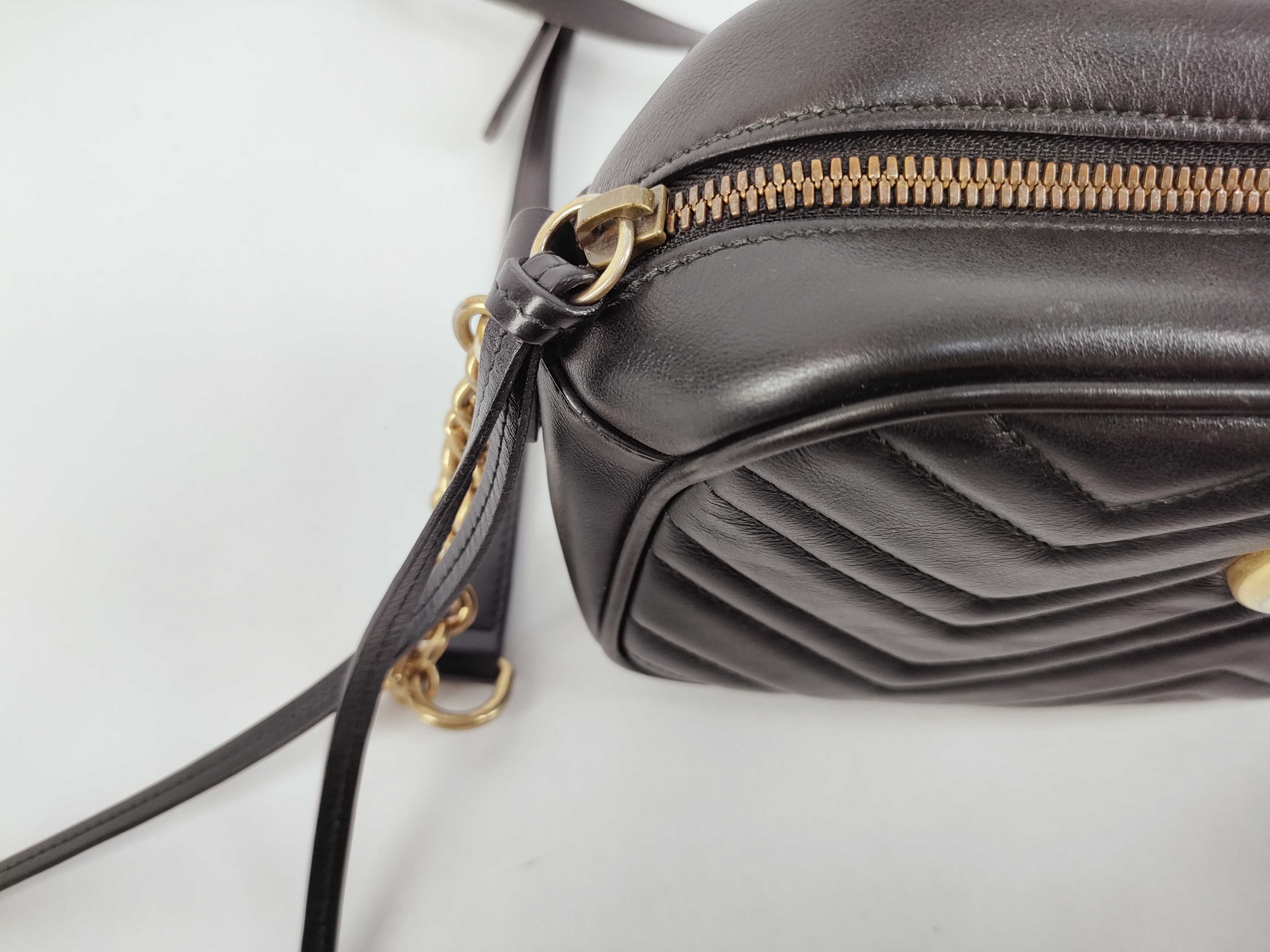 Marmont Gold Metal Chain Shoulder Bag — view 9