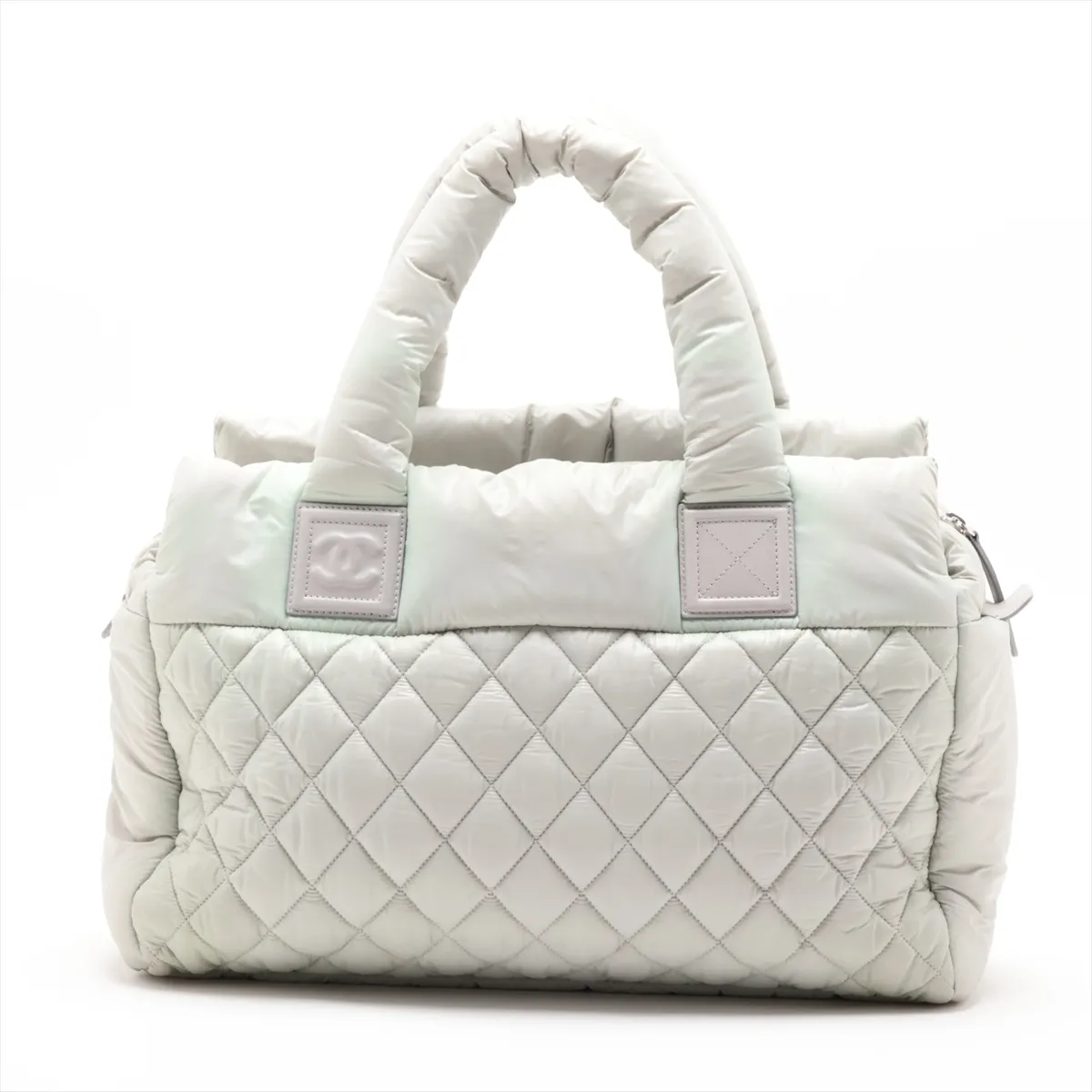 Coco Cocoon Nylon Tote Bag, Gray, Silver Hardware, 14051827, Series 14, A48620 — view 2