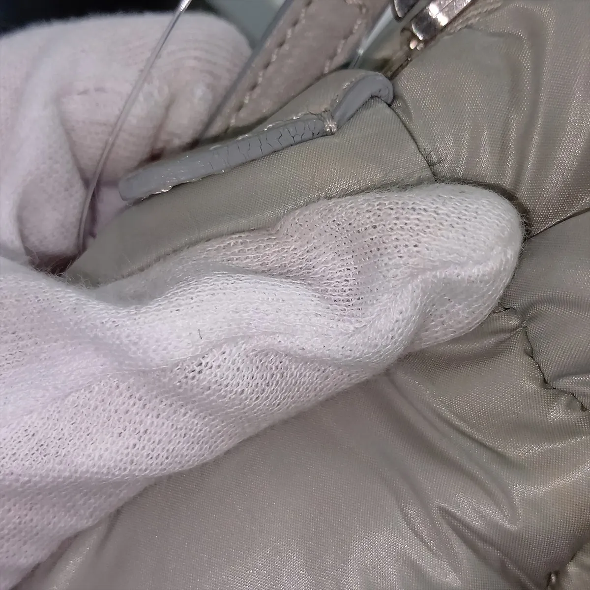 Coco Cocoon Nylon Tote Bag, Gray, Silver Hardware, 14051827, Series 14, A48620 — view 14