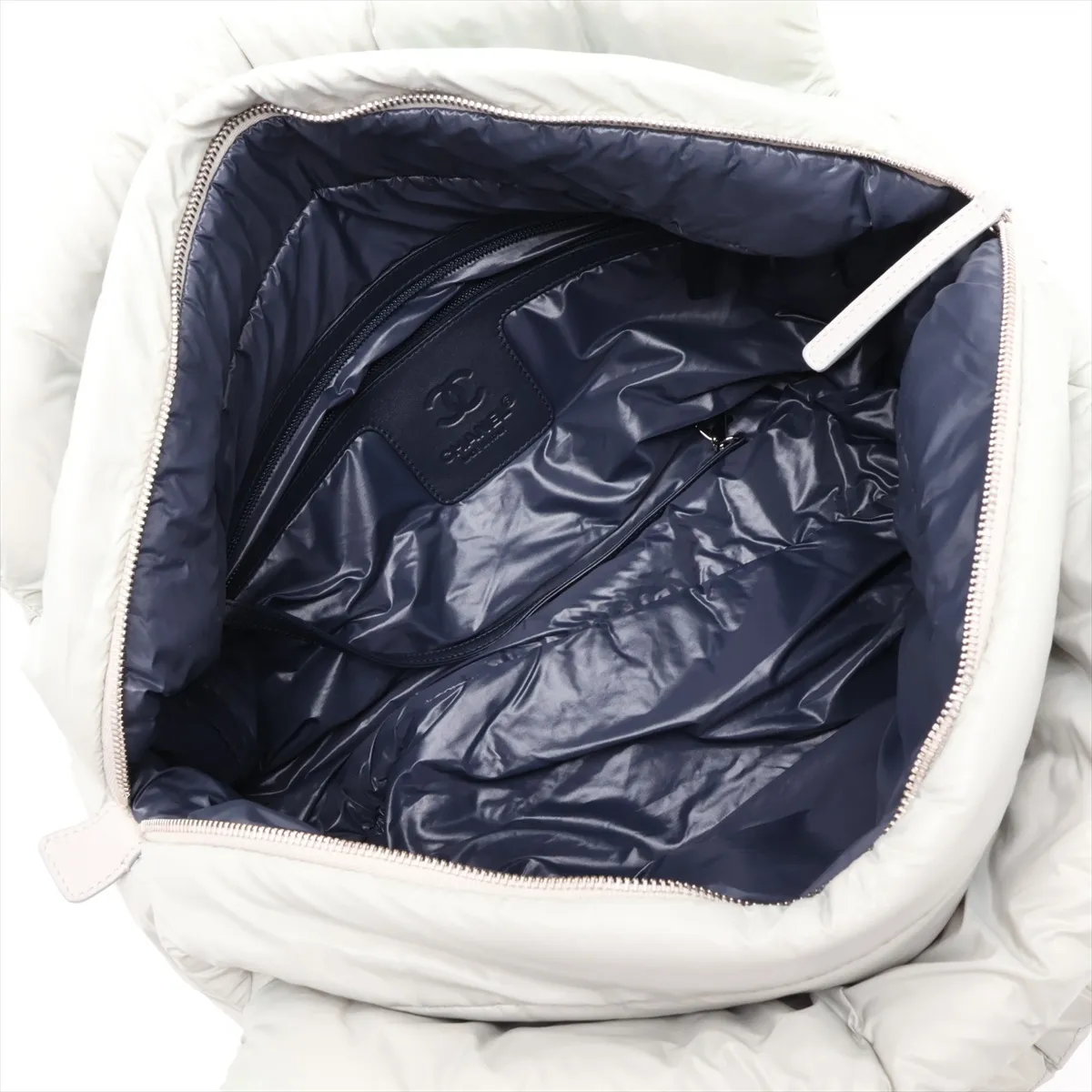 Coco Cocoon Nylon Tote Bag, Gray, Silver Hardware, 14051827, Series 14, A48620 — view 7