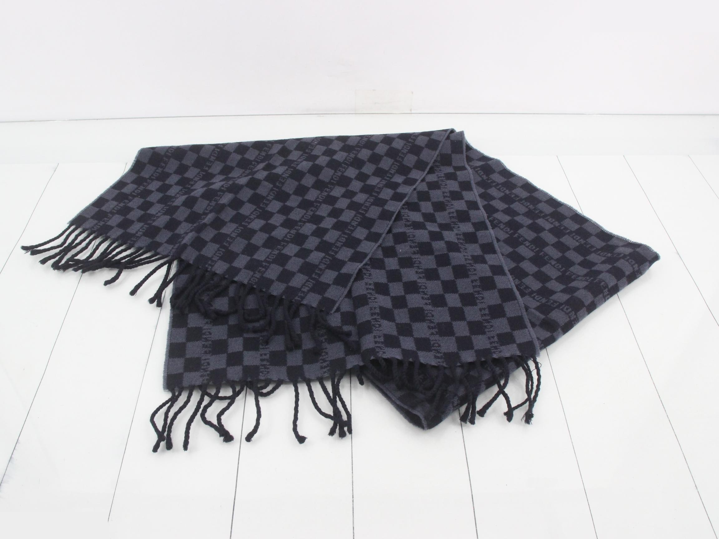 logo scarf, navy — view 2