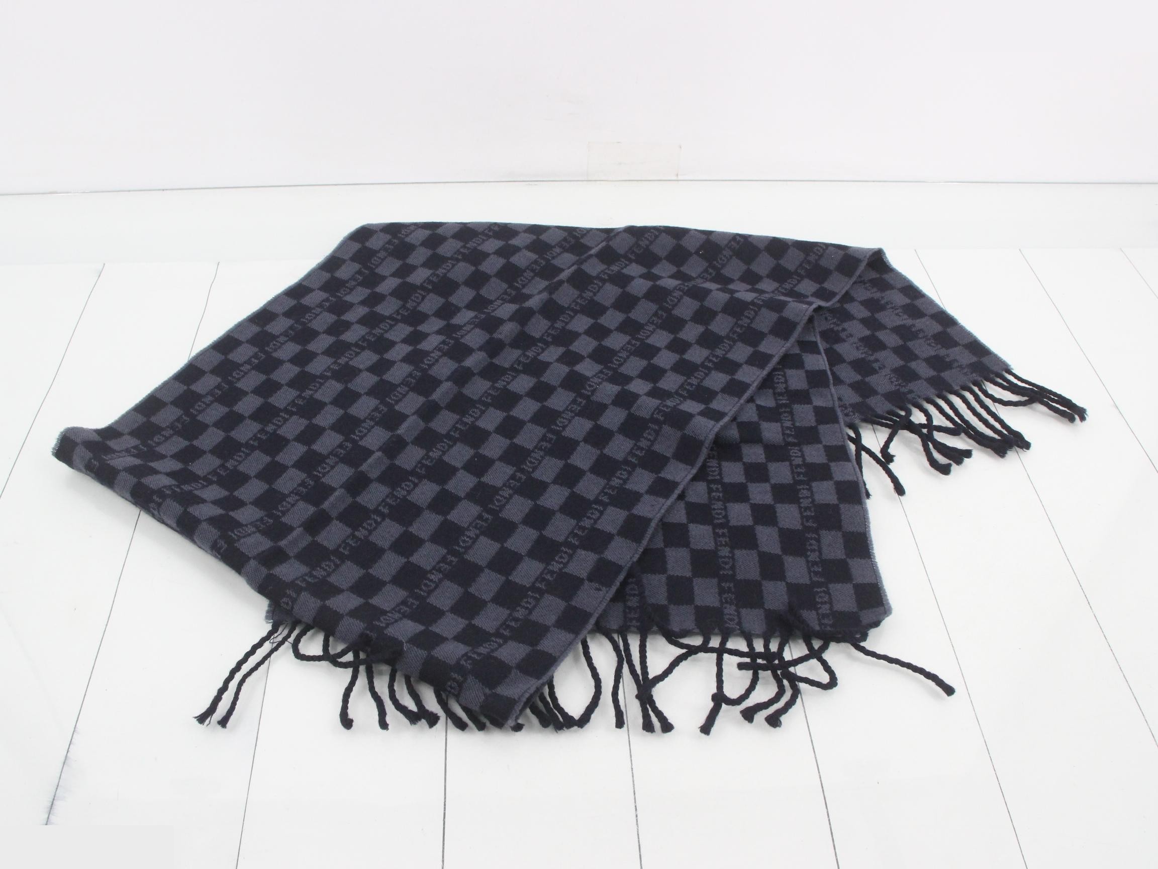 logo scarf, navy — view 3