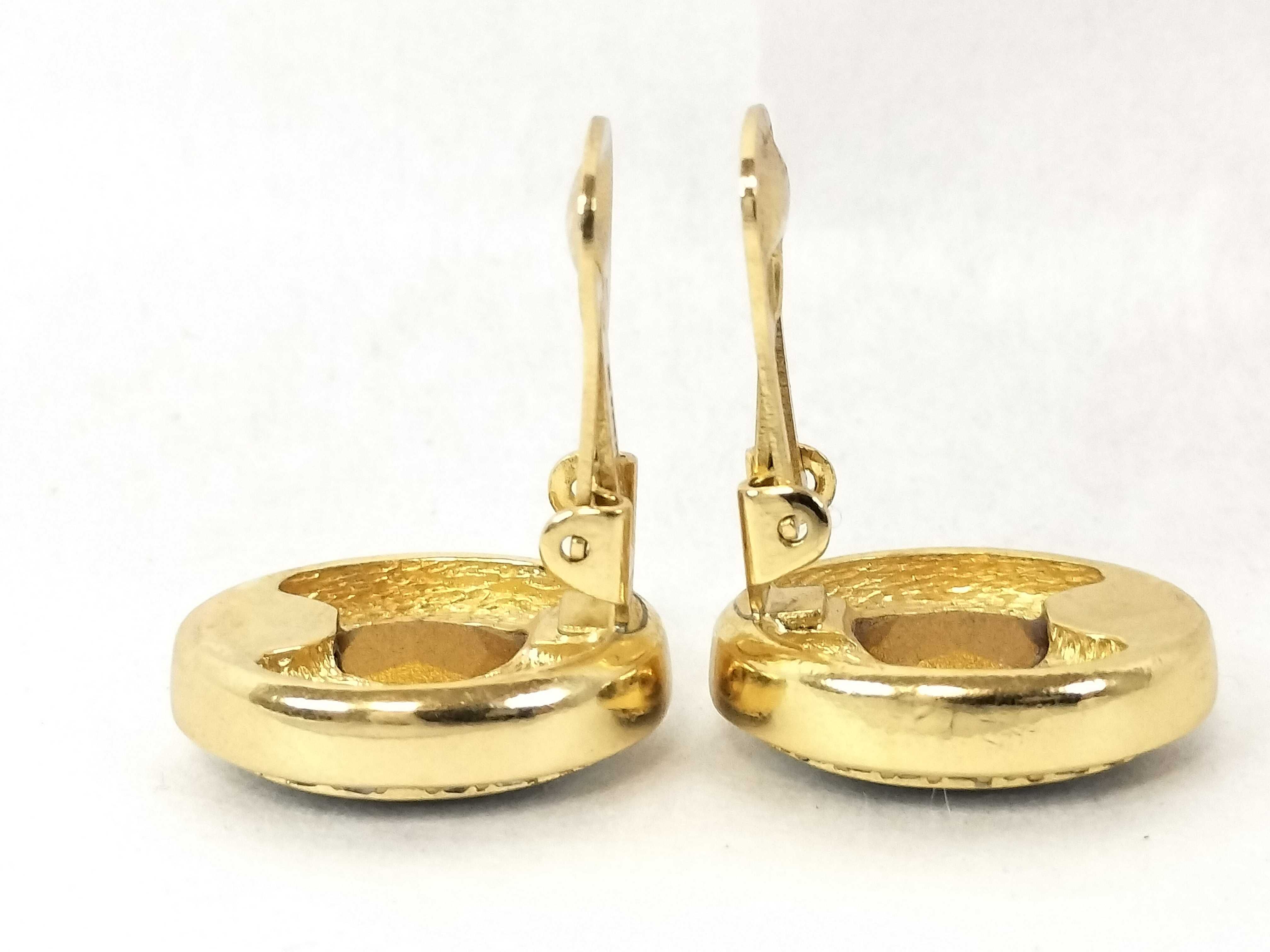 Earrings, Aqua Blue and Gold — view 5