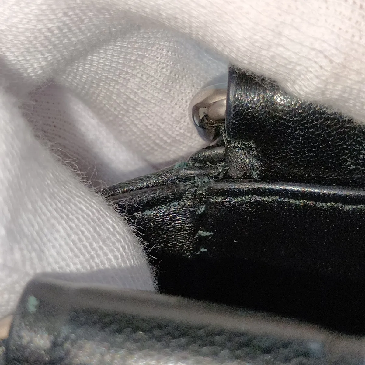 Moon Leather Handbag, Black — view 11