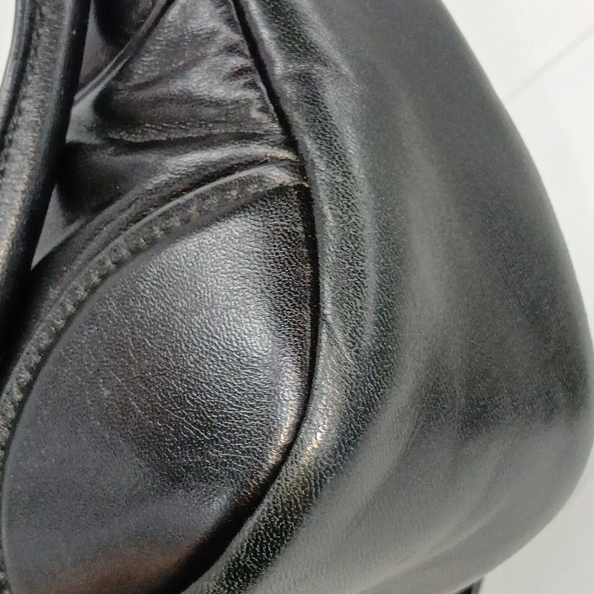 Moon Leather Handbag, Black — view 13