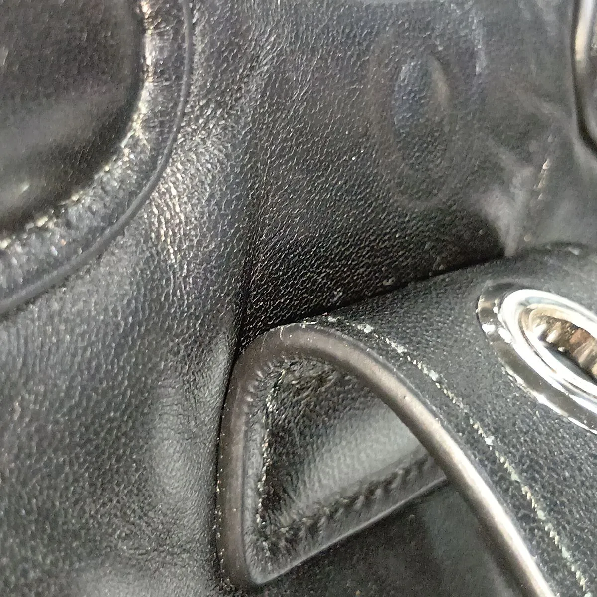 Moon Leather Handbag, Black — view 14