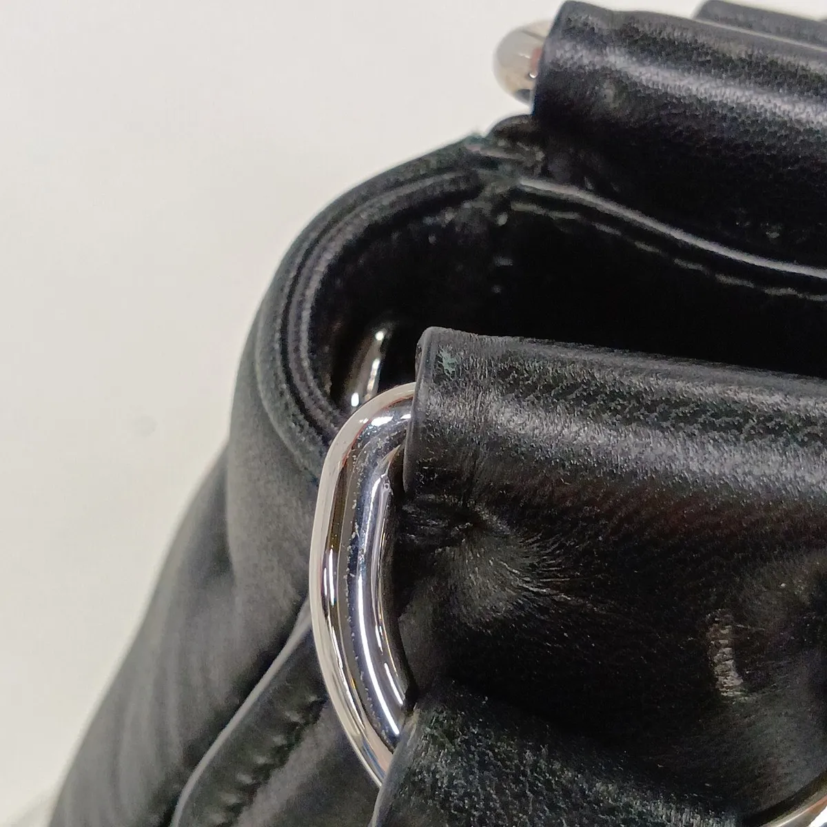 Moon Leather Handbag, Black — view 10