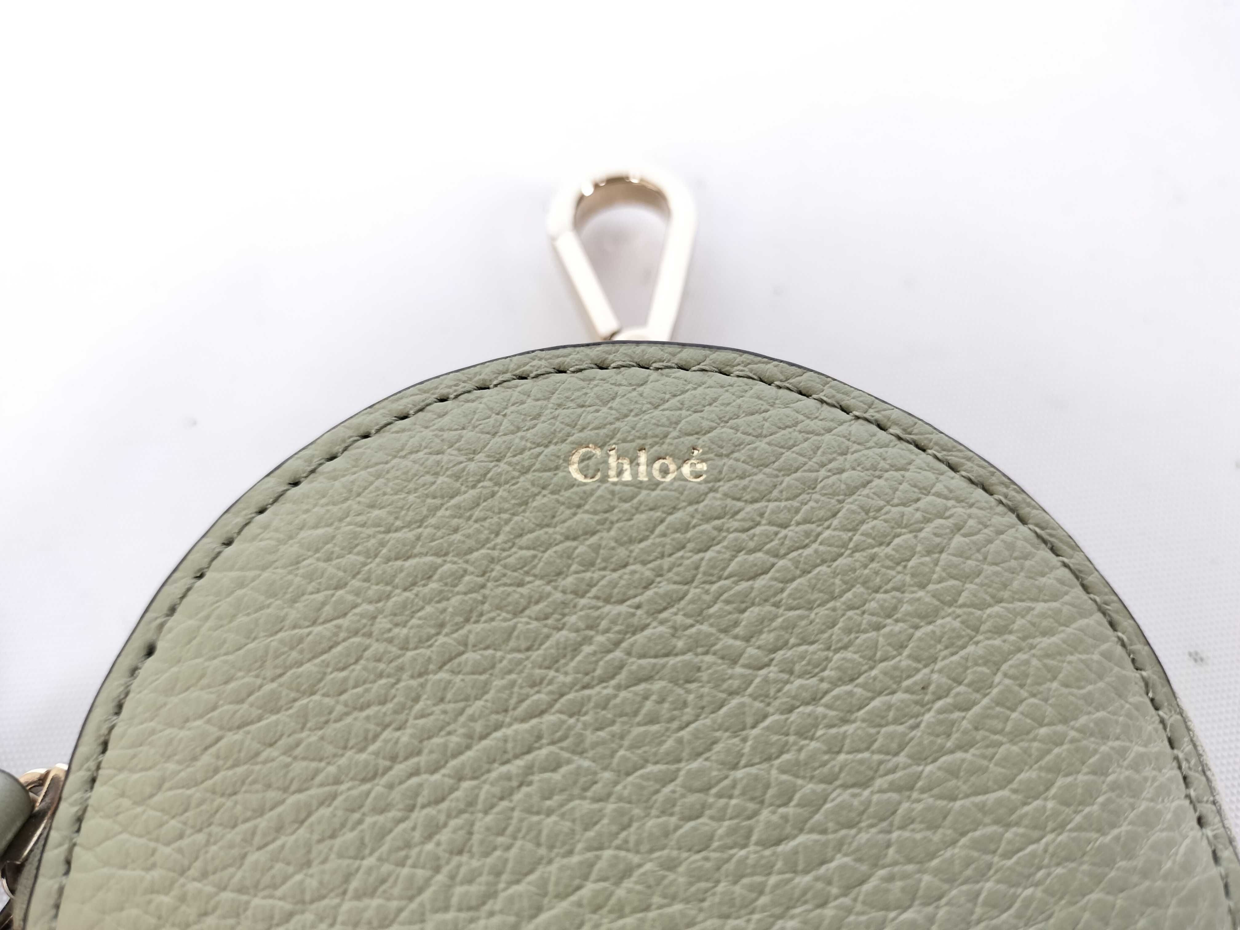 leather round zipper coin case with box. — view 7