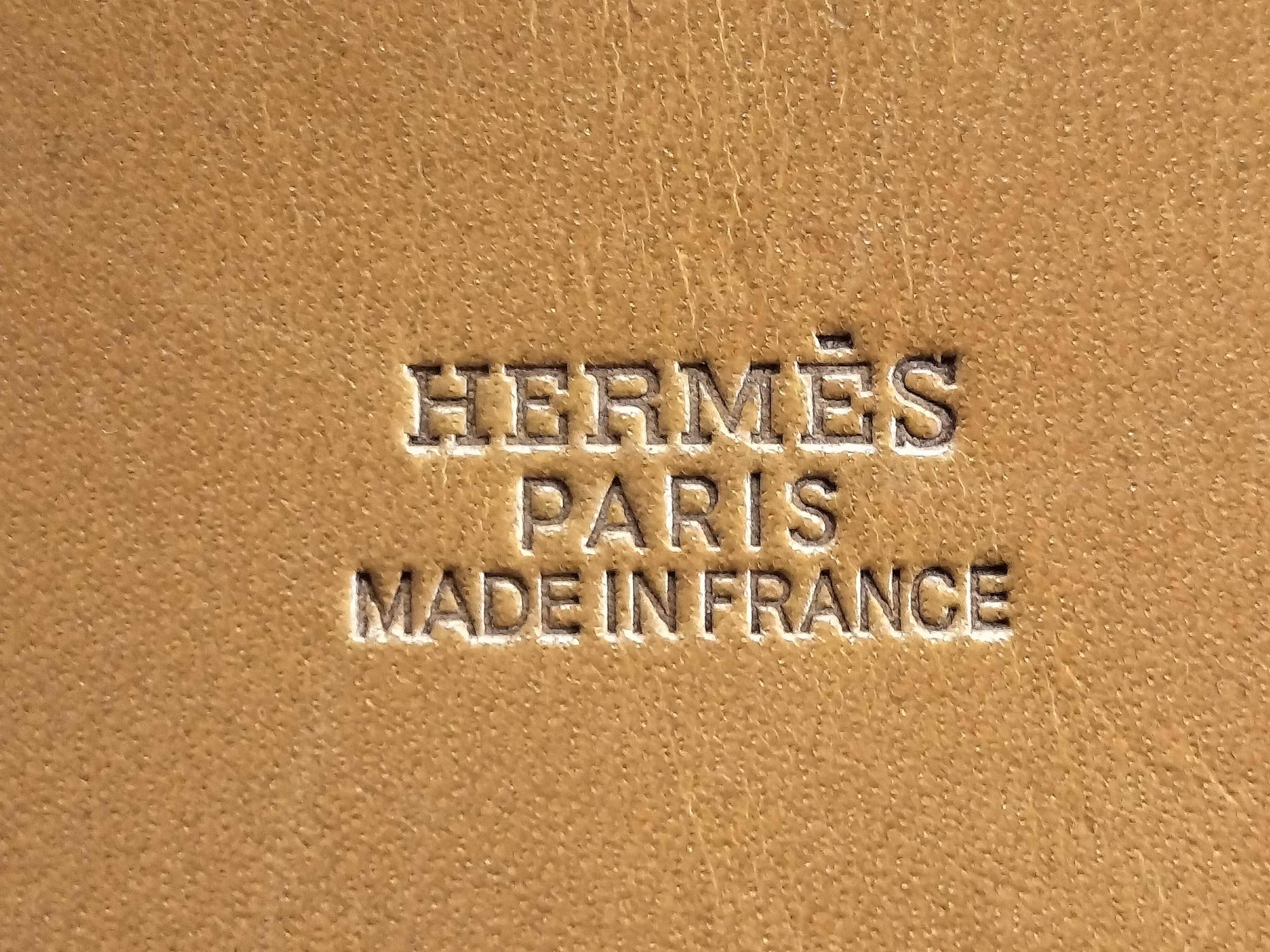 Herbag Cabas MM Toile H x Vache Hunter Beige x Brown Silver Hardware F: 2002 Shoulder Bag — view 11