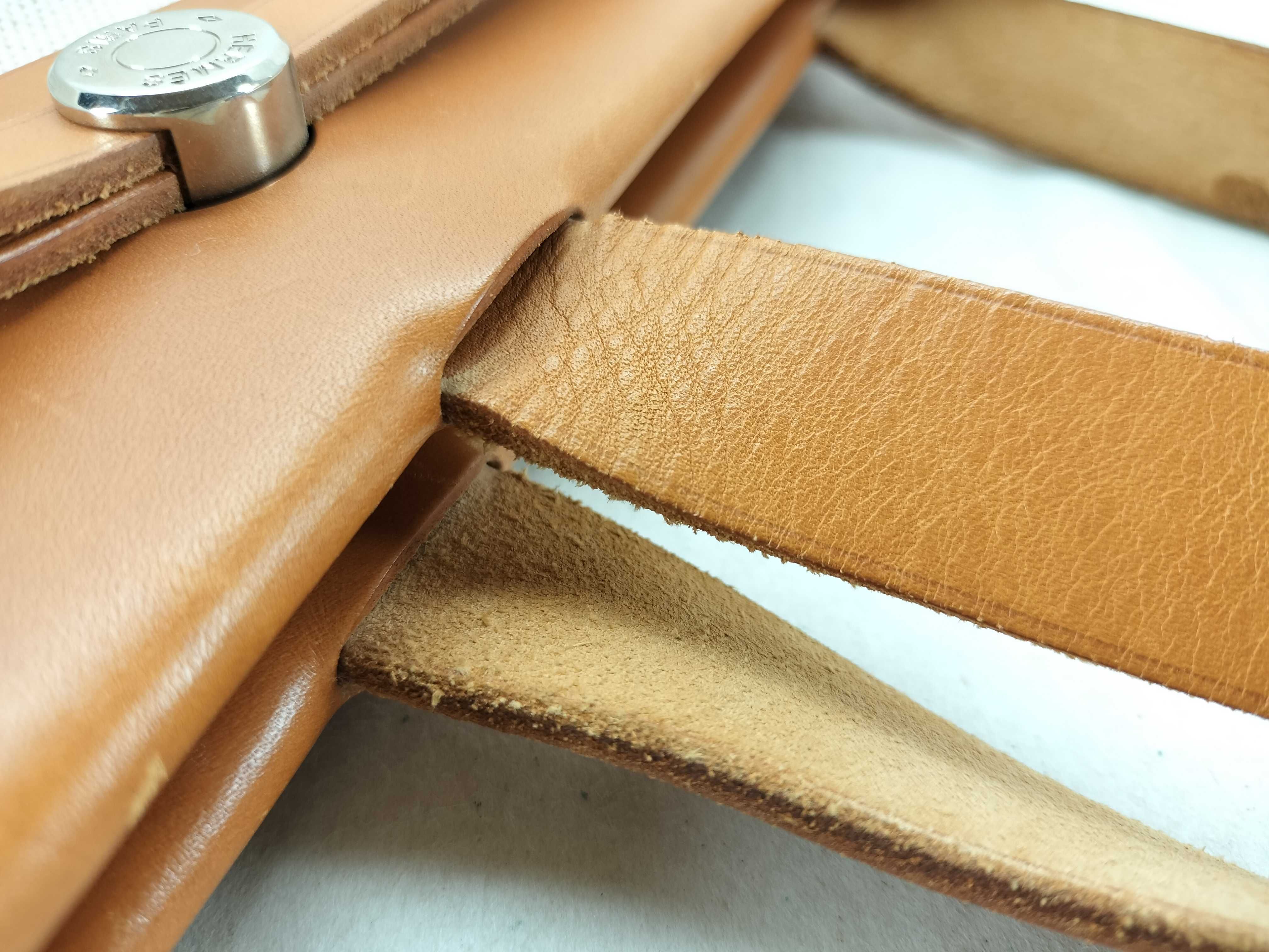 Herbag Cabas MM Toile H x Vache Hunter Beige x Brown Silver Hardware F: 2002 Shoulder Bag — view 5