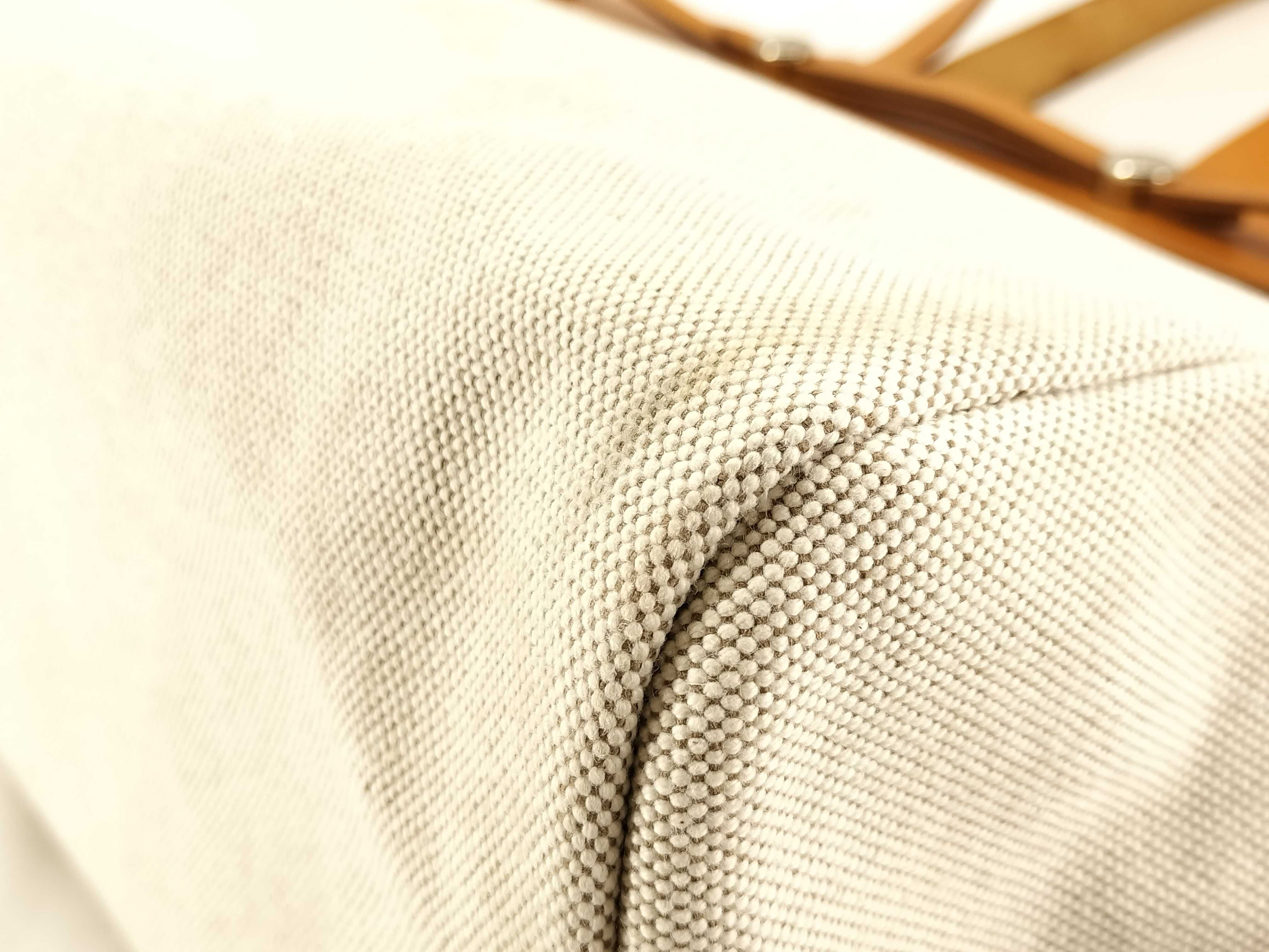 Herbag Cabas MM Toile H x Vache Hunter Beige x Brown Silver Hardware F: 2002 Shoulder Bag — view 6