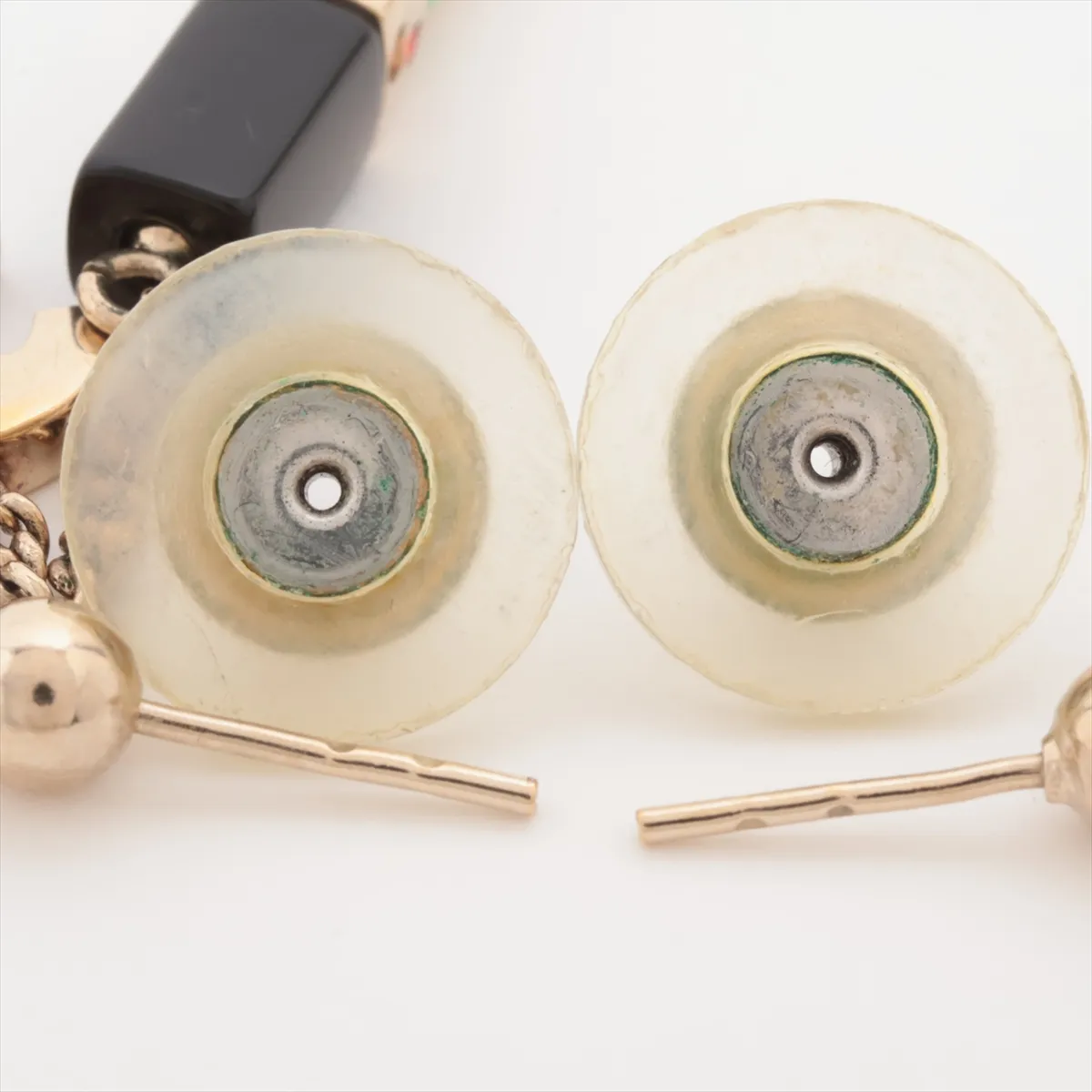 Coco Mark 05P Earrings (Pair) Resin x GP x Rhinestones — view 4