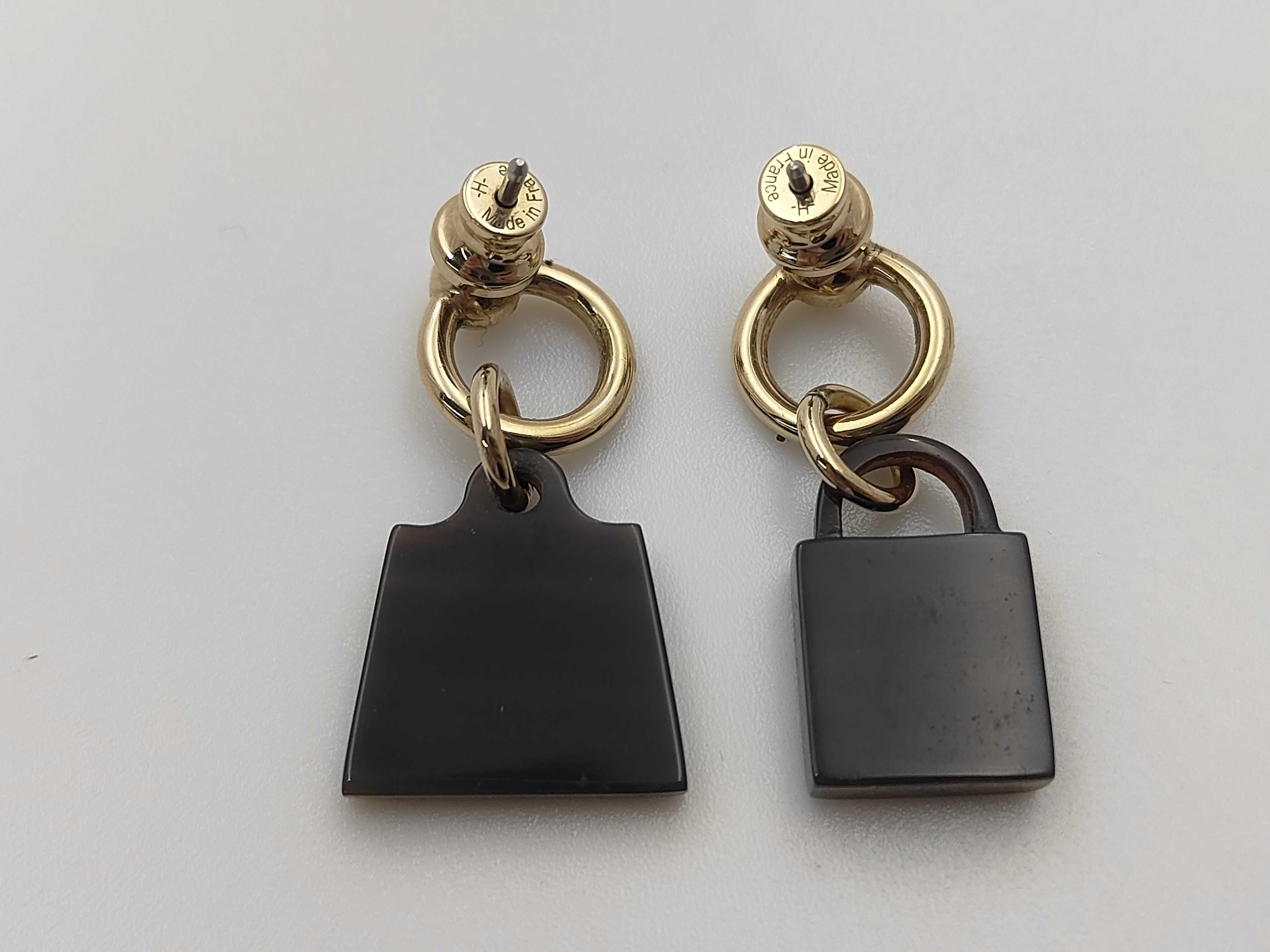 Black Resin GP Hardware Amulet Earrings — view 2