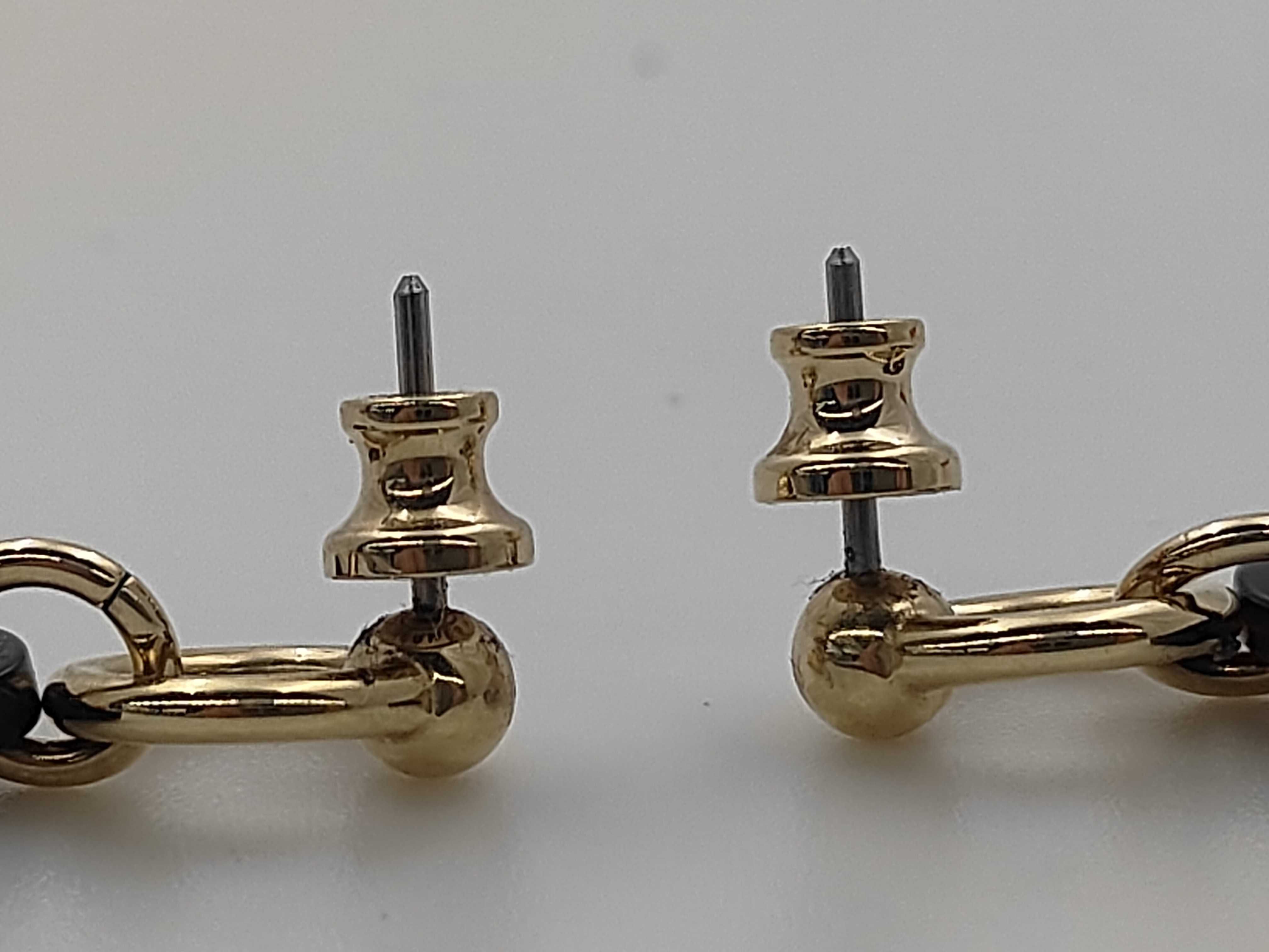 Black Resin GP Hardware Amulet Earrings — view 3