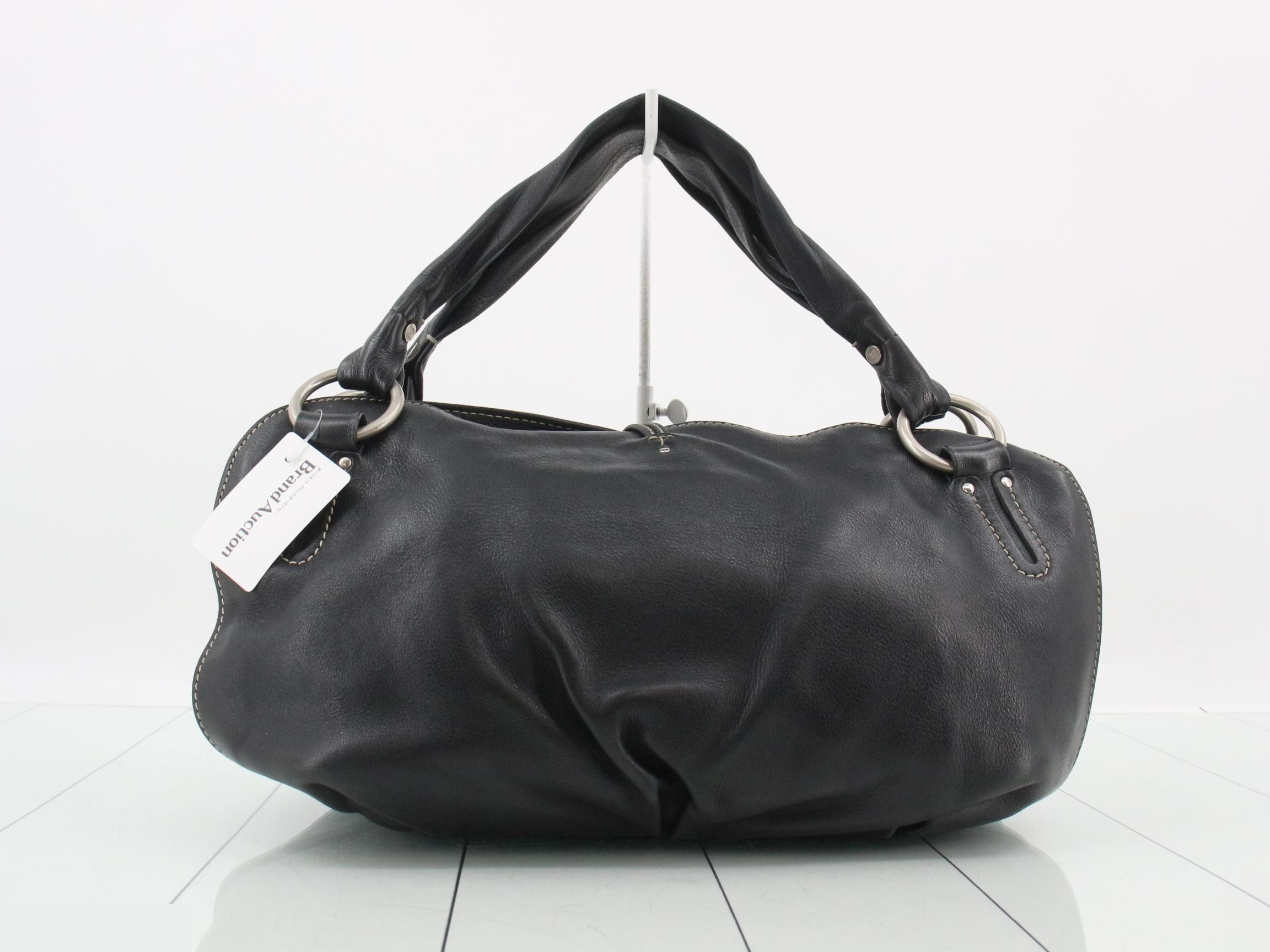 Bittersweet Tote Bag, Leather, Black — view 2