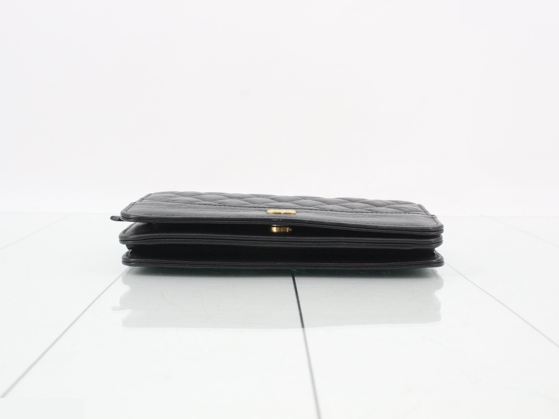 Lambskin Matelassé Chain Wallet — view 3