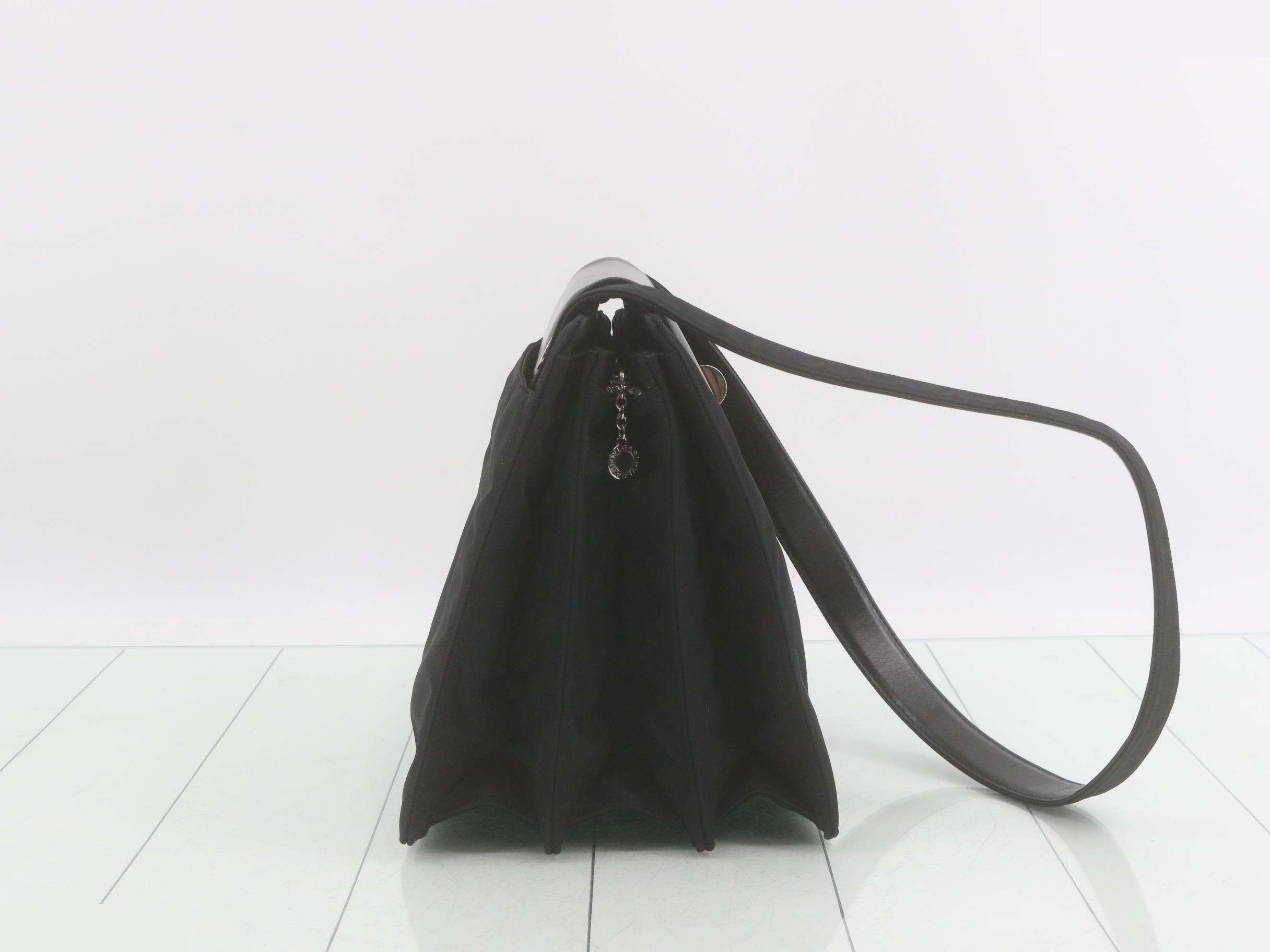 Shoulder Bag, Black Canvas — view 4