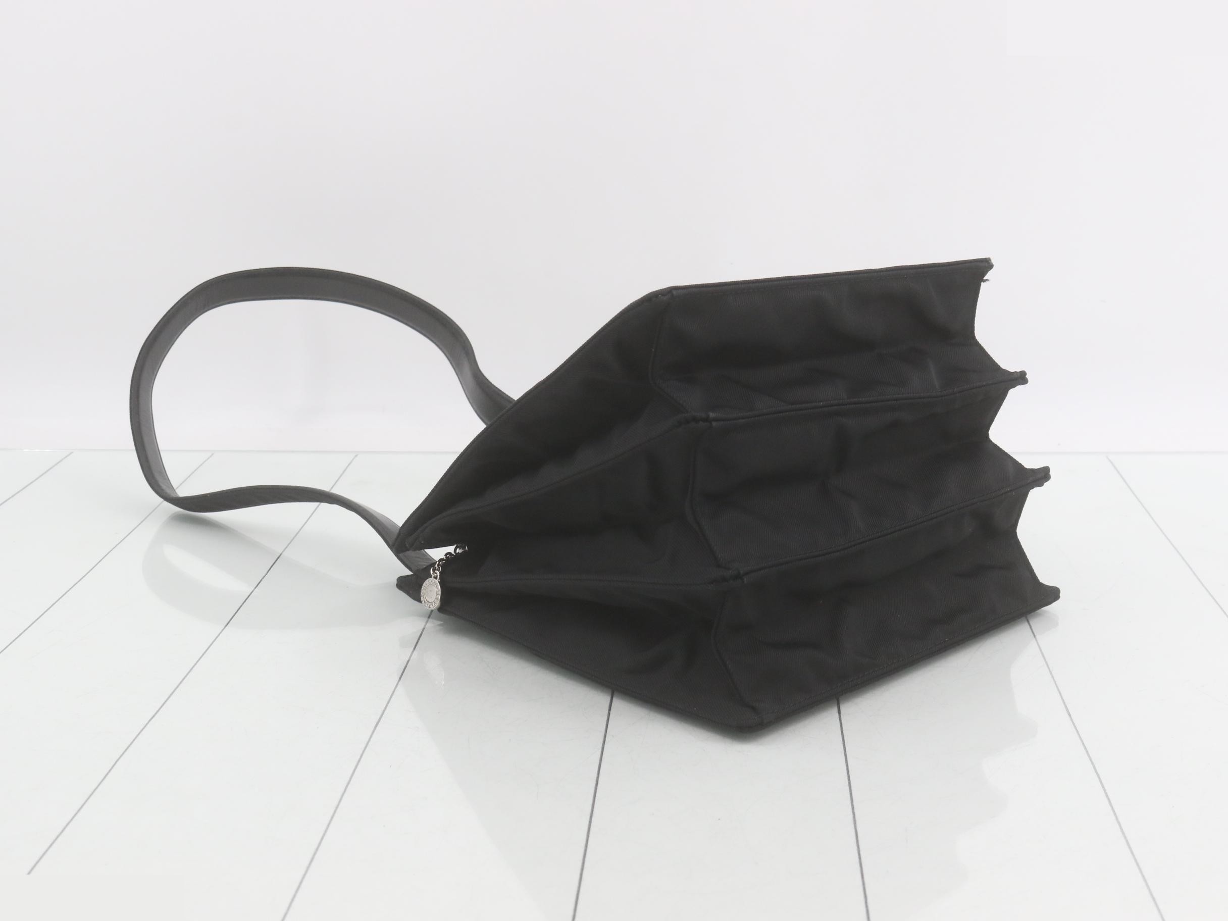 Shoulder Bag, Black Canvas — view 5