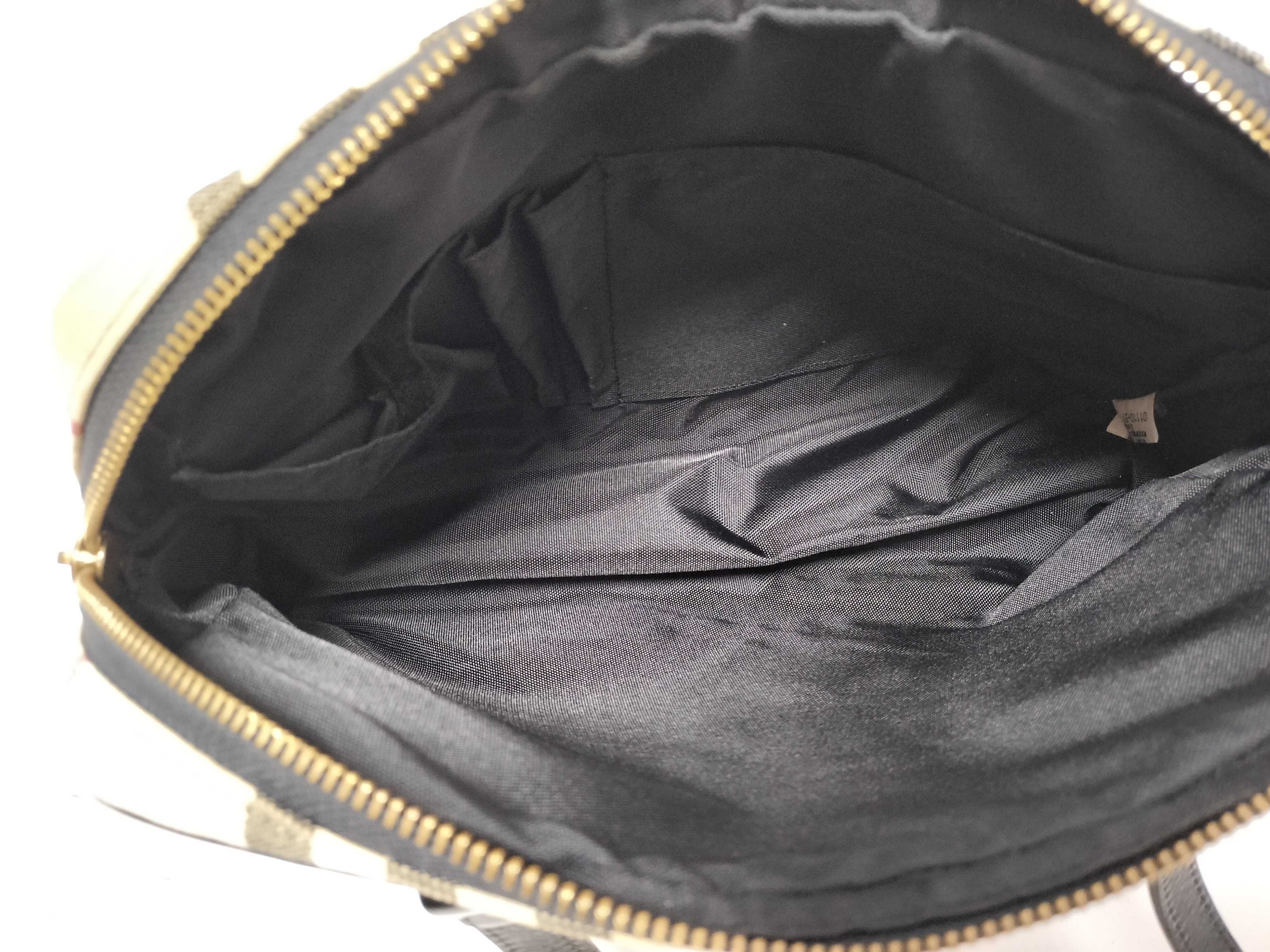 handbag, beige check pattern — view 11