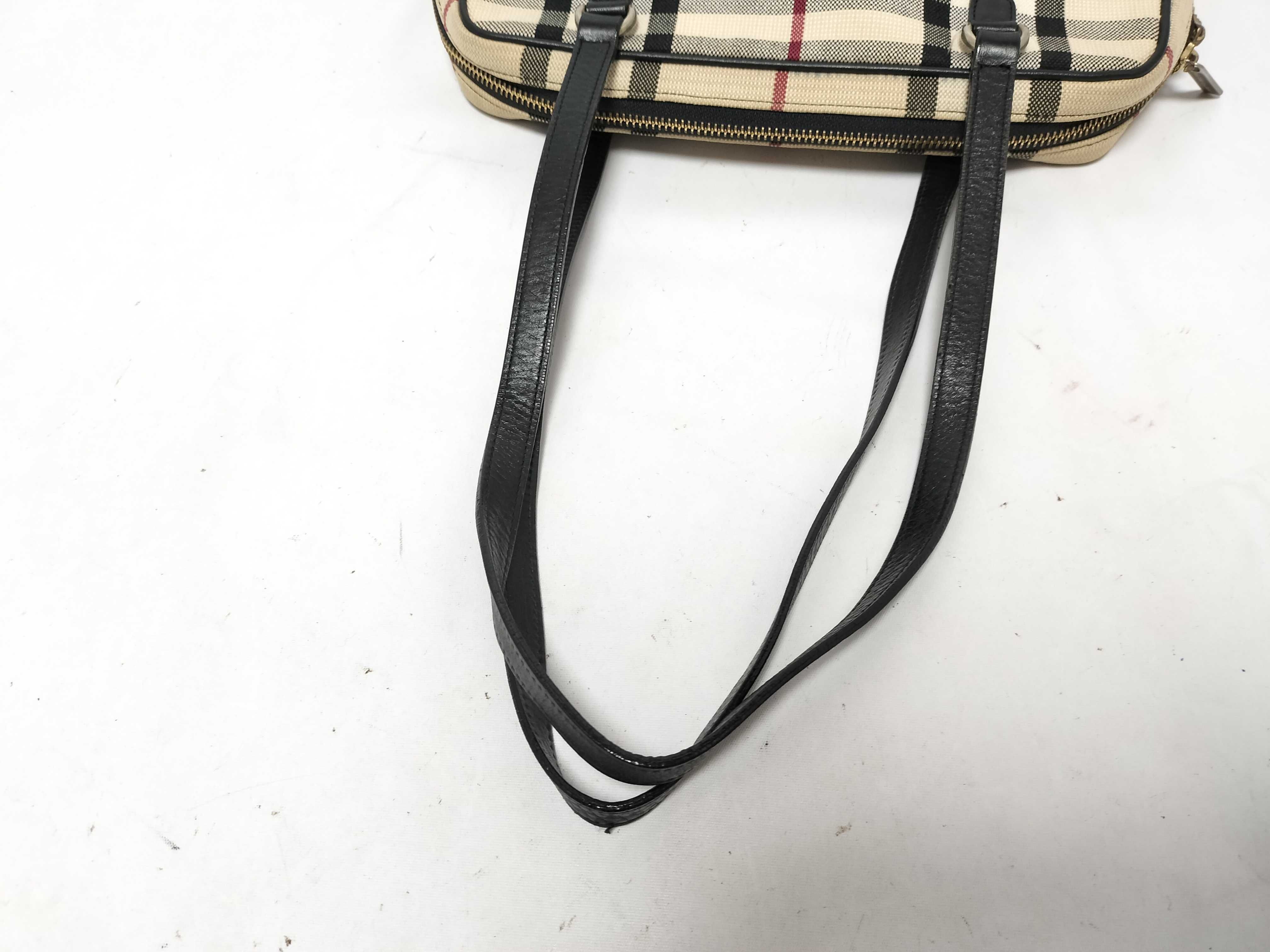 handbag, beige check pattern — view 3