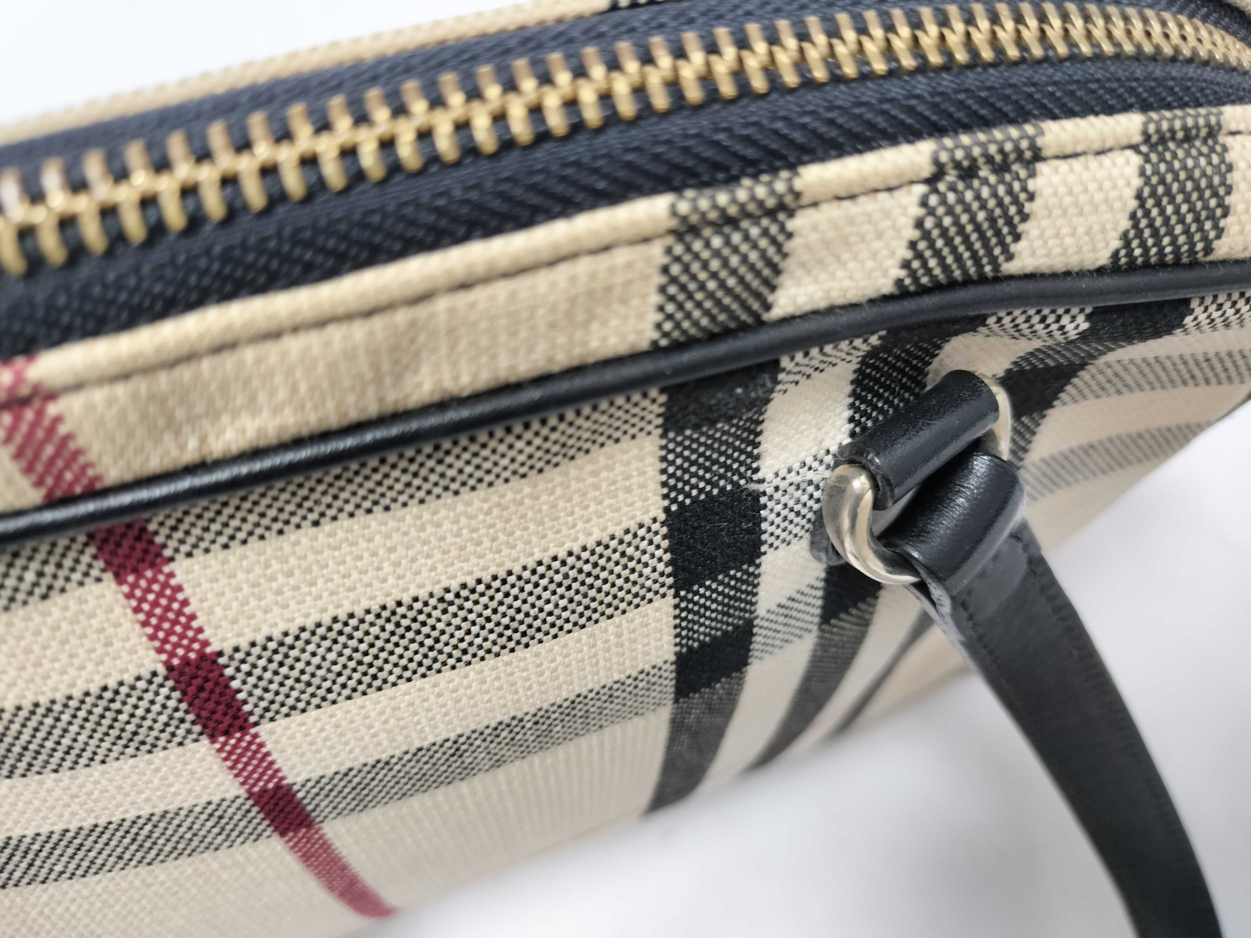 handbag, beige check pattern — view 5
