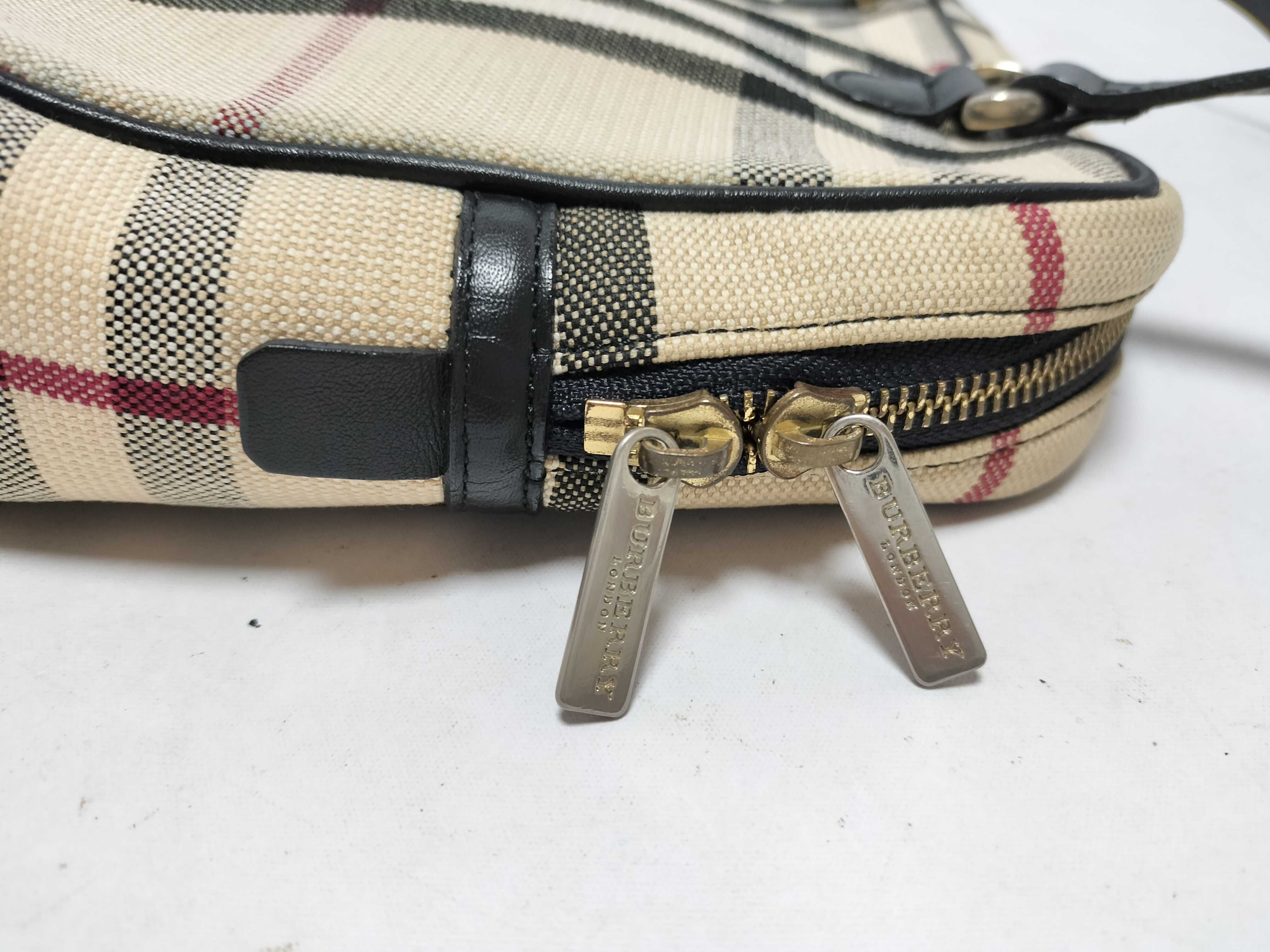 handbag, beige check pattern — view 7