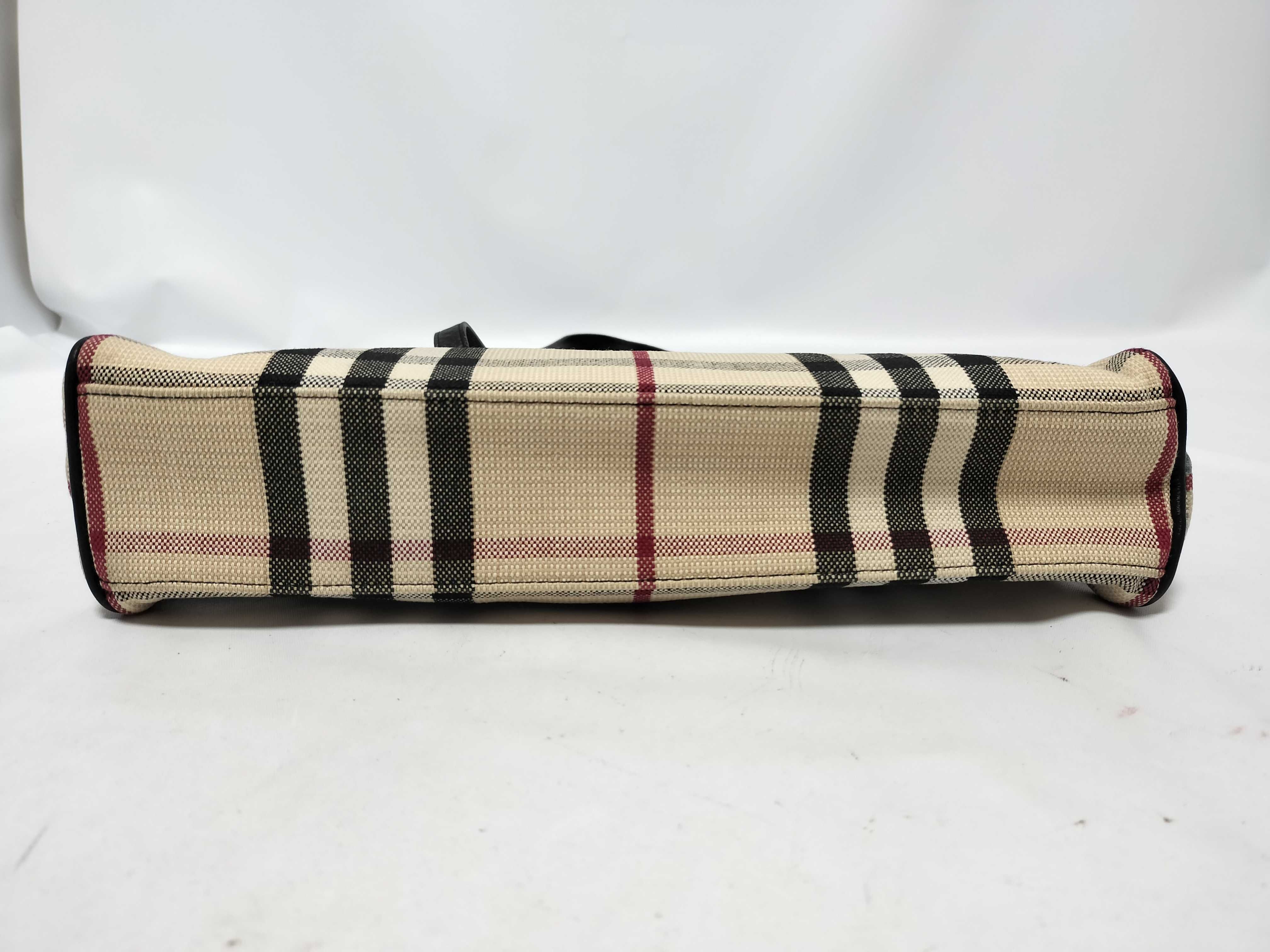 handbag, beige check pattern — view 8