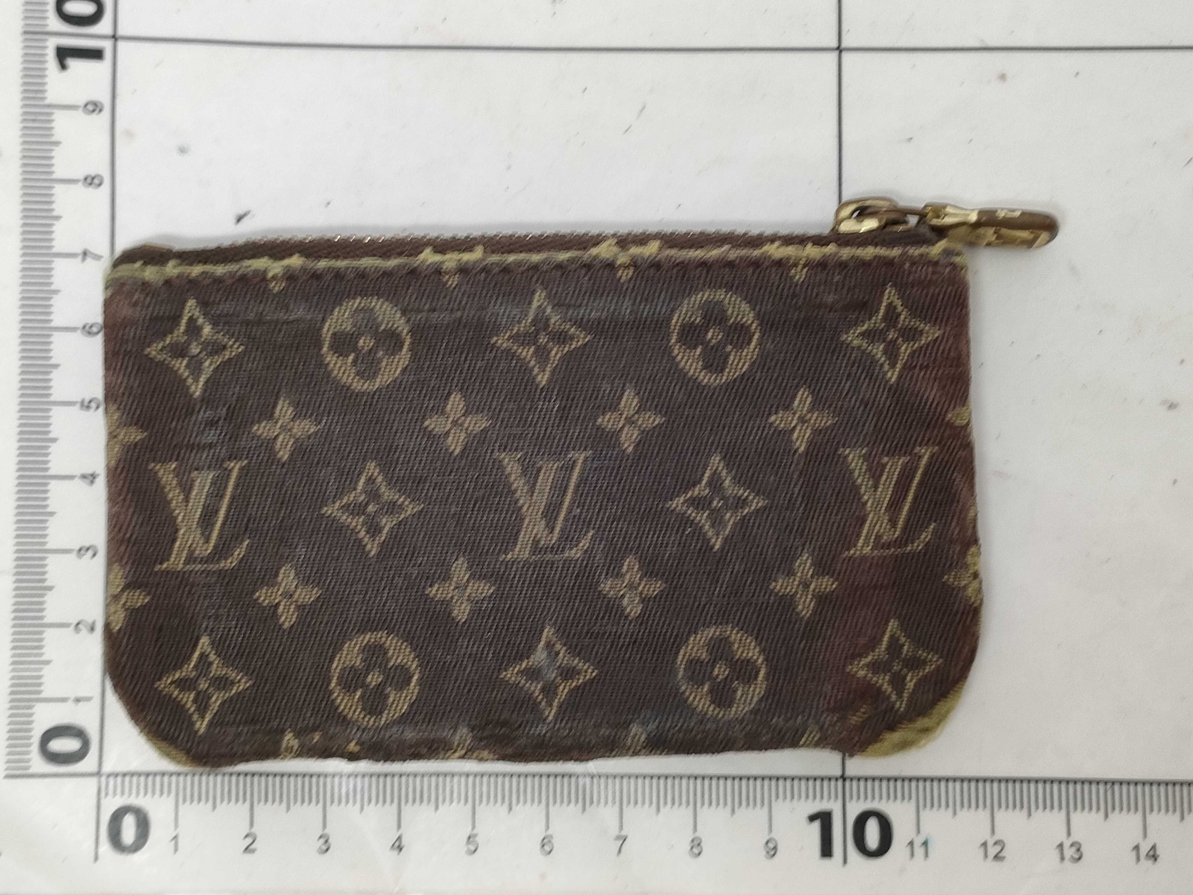 Monogram Mini Lin Pochette Clé Brown Coin Case — view 2
