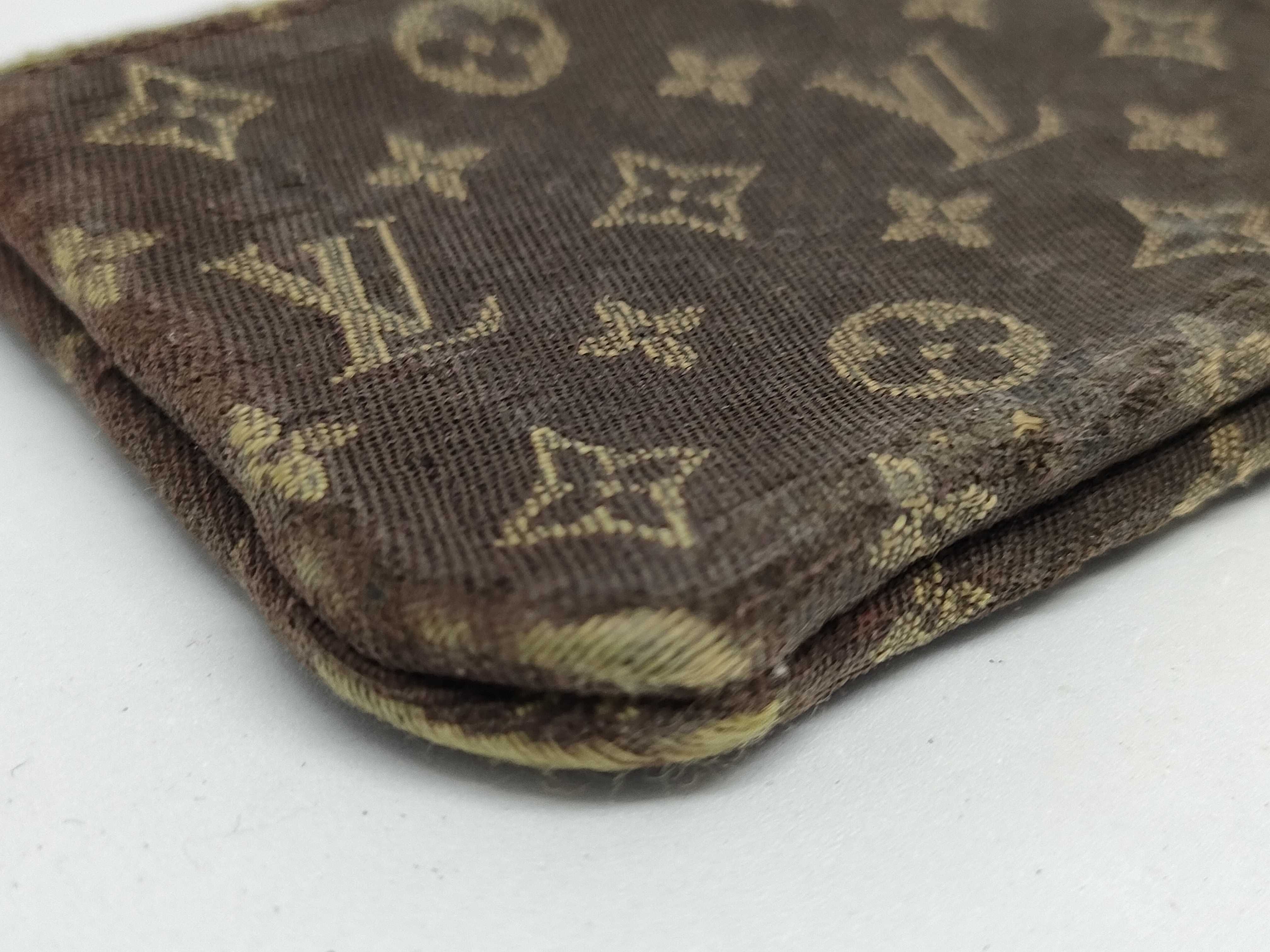 Monogram Mini Lin Pochette Clé Brown Coin Case — view 3