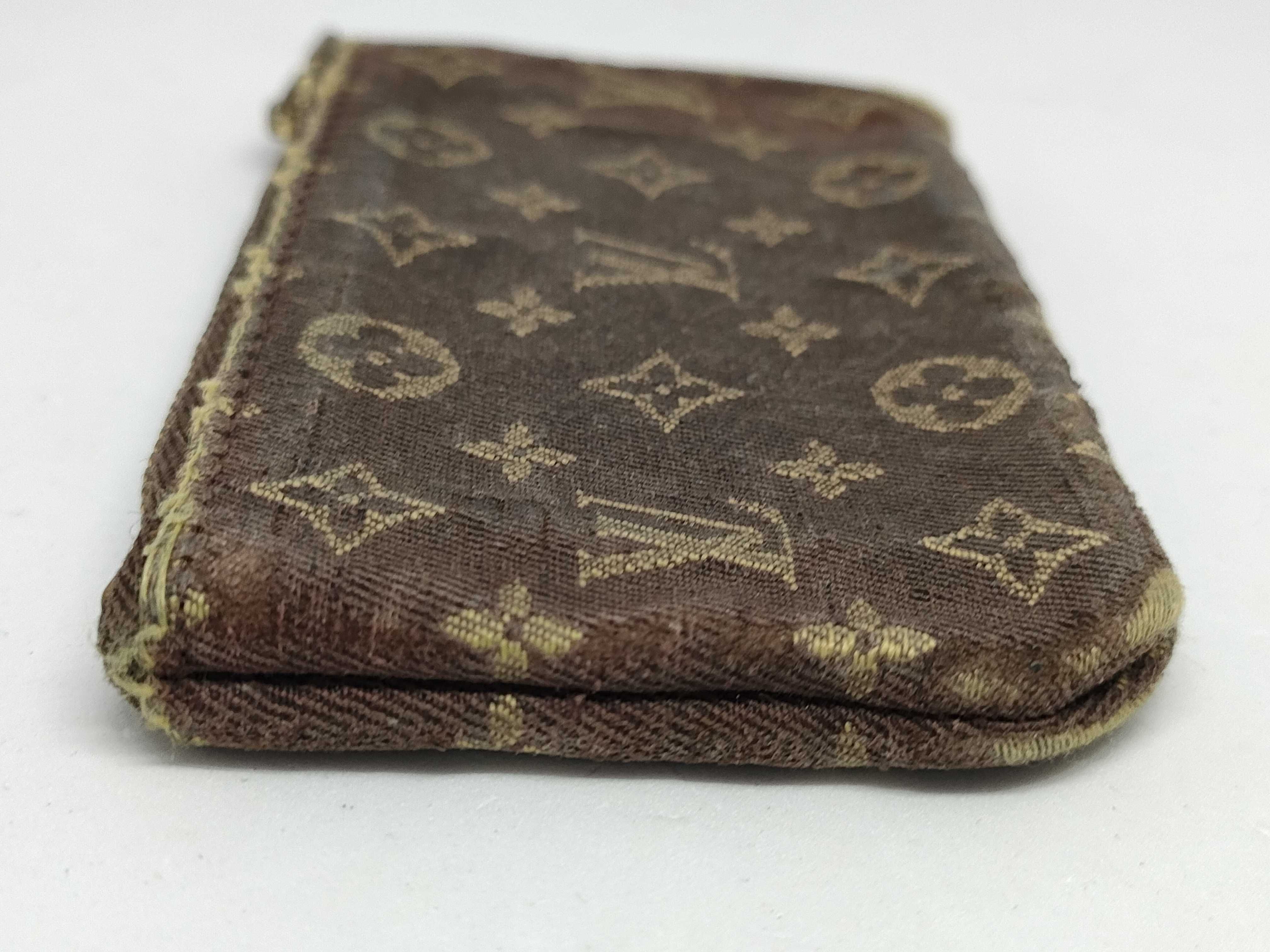 Monogram Mini Lin Pochette Clé Brown Coin Case — view 4