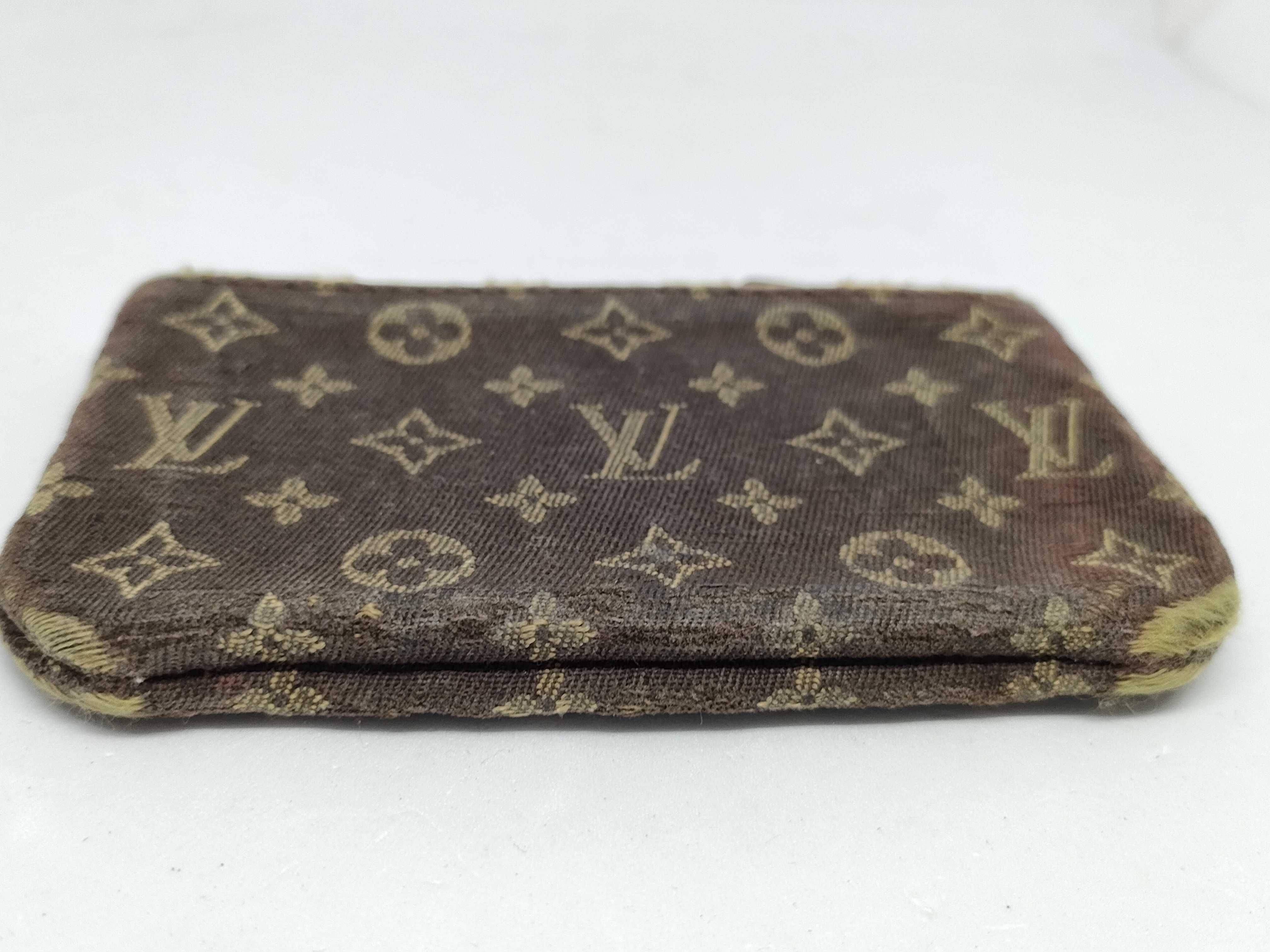 Monogram Mini Lin Pochette Clé Brown Coin Case — view 5
