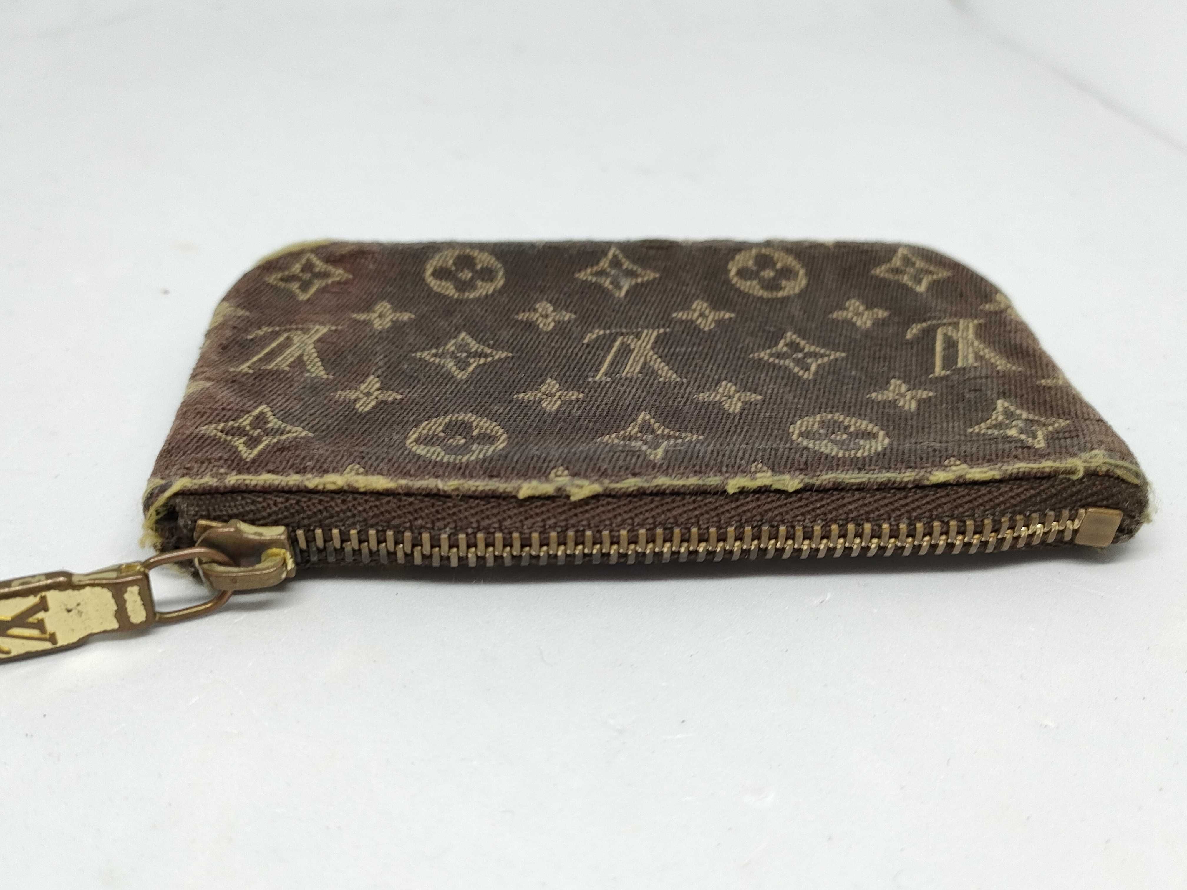 Monogram Mini Lin Pochette Clé Brown Coin Case — view 6