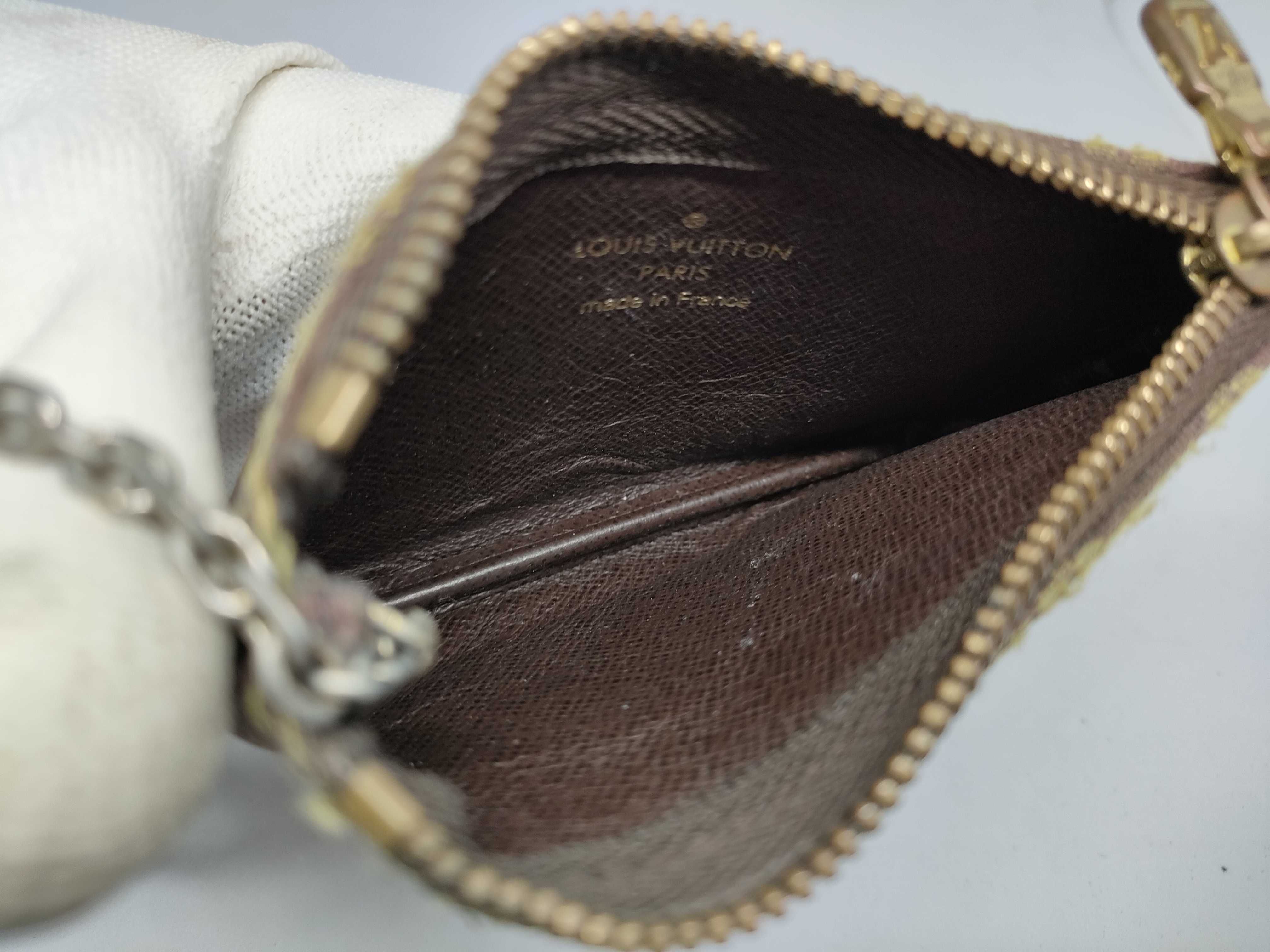 Monogram Mini Lin Pochette Clé Brown Coin Case — view 7