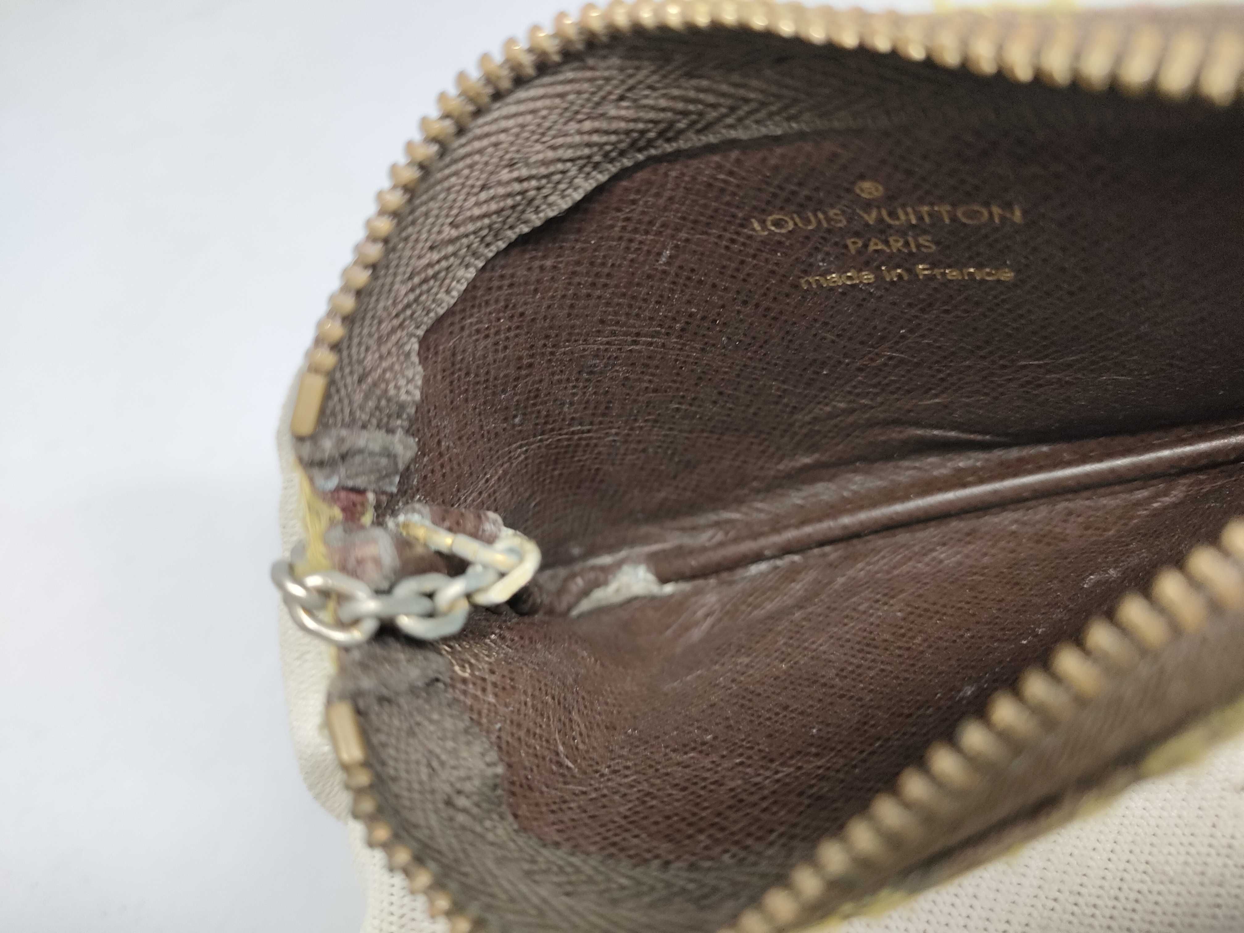 Monogram Mini Lin Pochette Clé Brown Coin Case — view 8