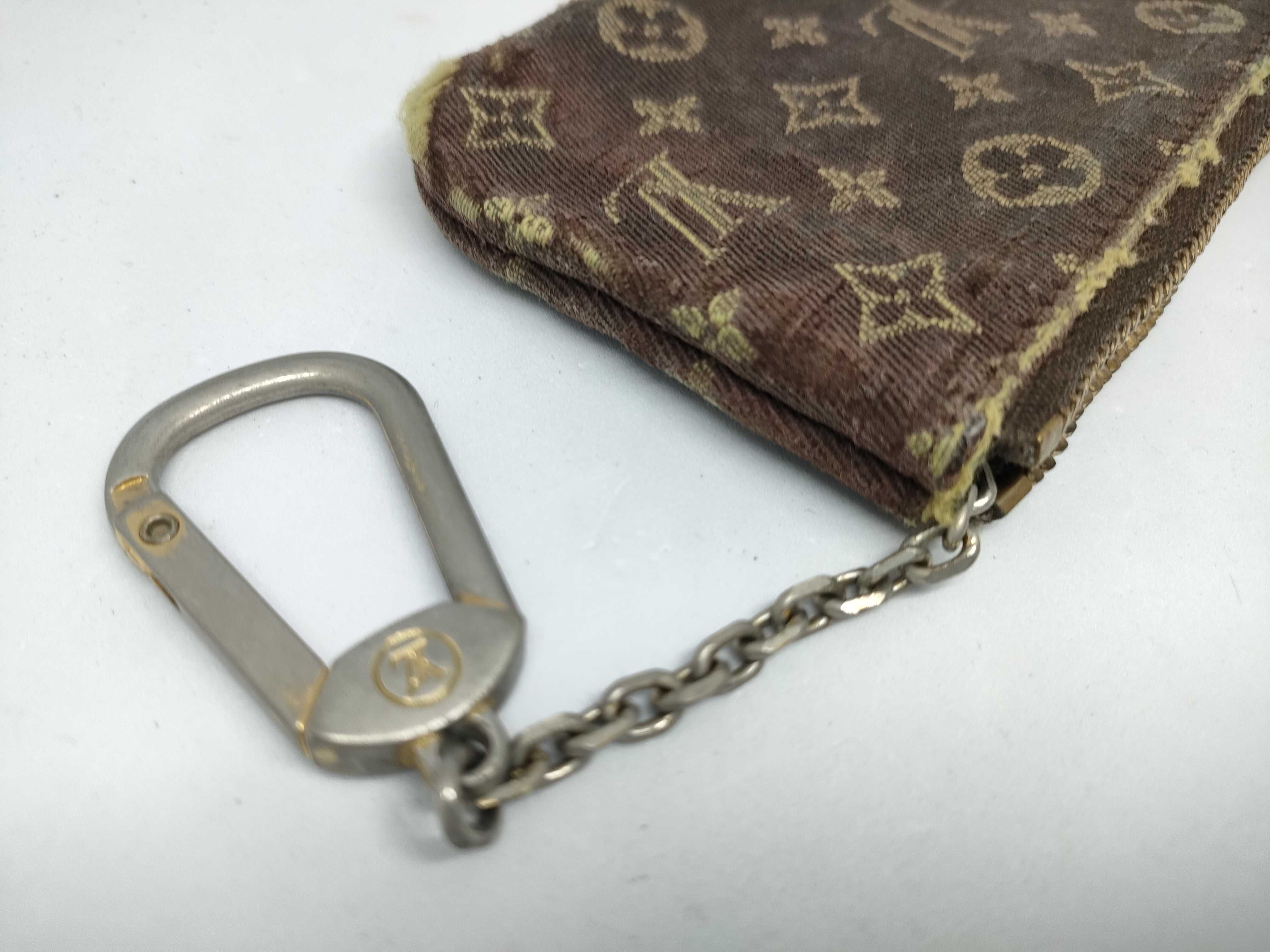 Monogram Mini Lin Pochette Clé Brown Coin Case — view 9