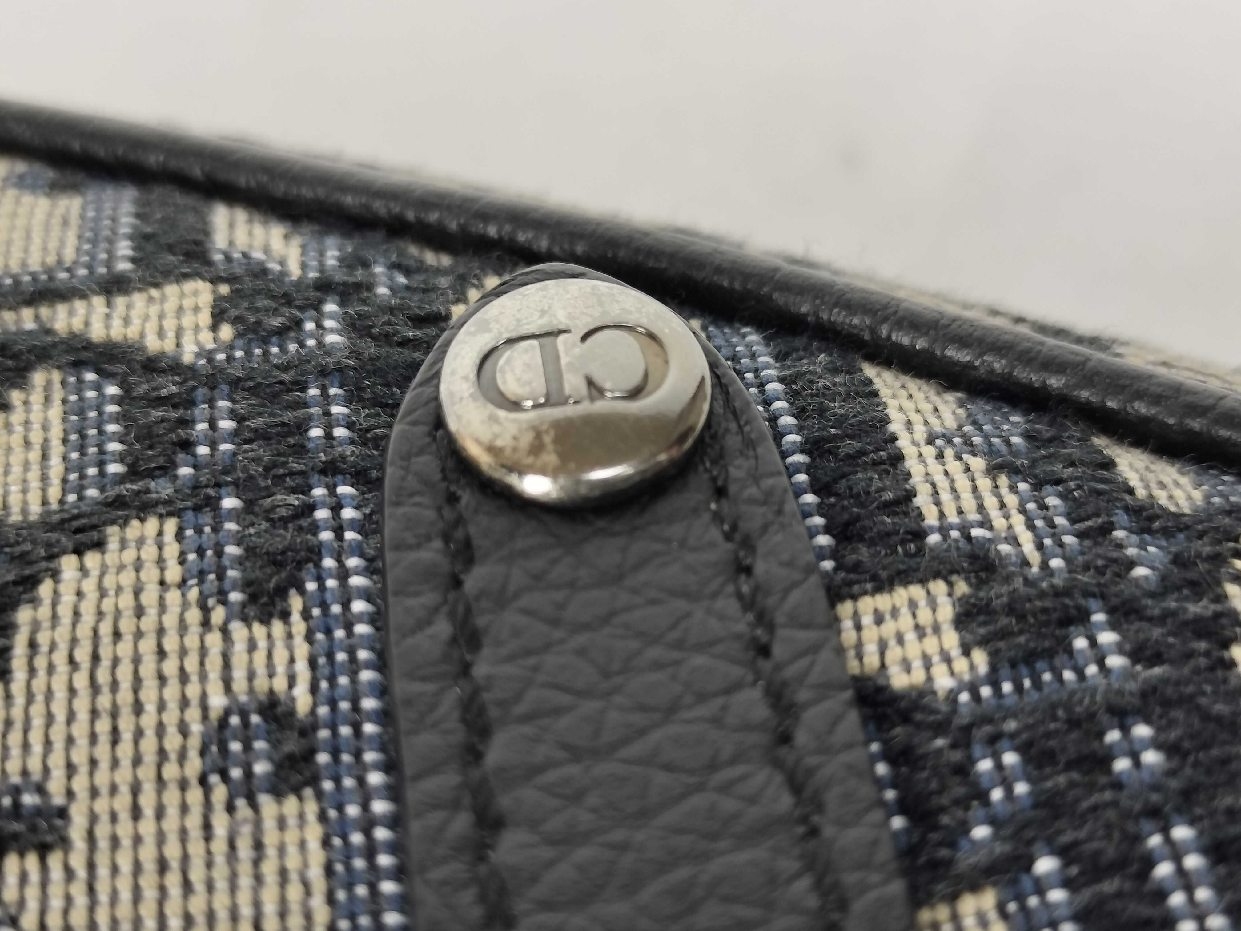 Trotter Dior Oblique Saddle Shoulder Bag Canvas x Leather Beige x Black Shoulder Bag — view 15