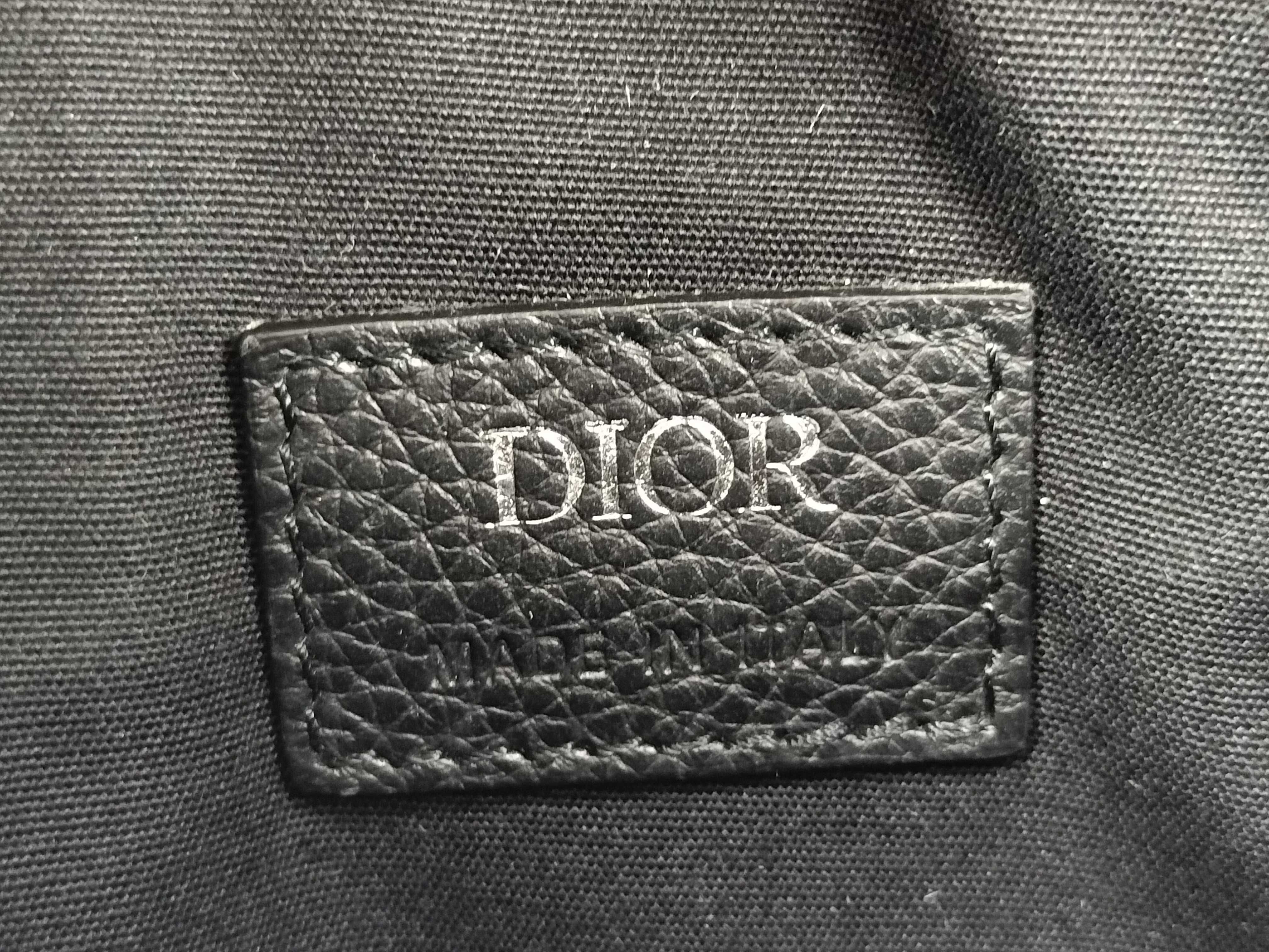 Trotter Dior Oblique Saddle Shoulder Bag Canvas x Leather Beige x Black Shoulder Bag — view 10