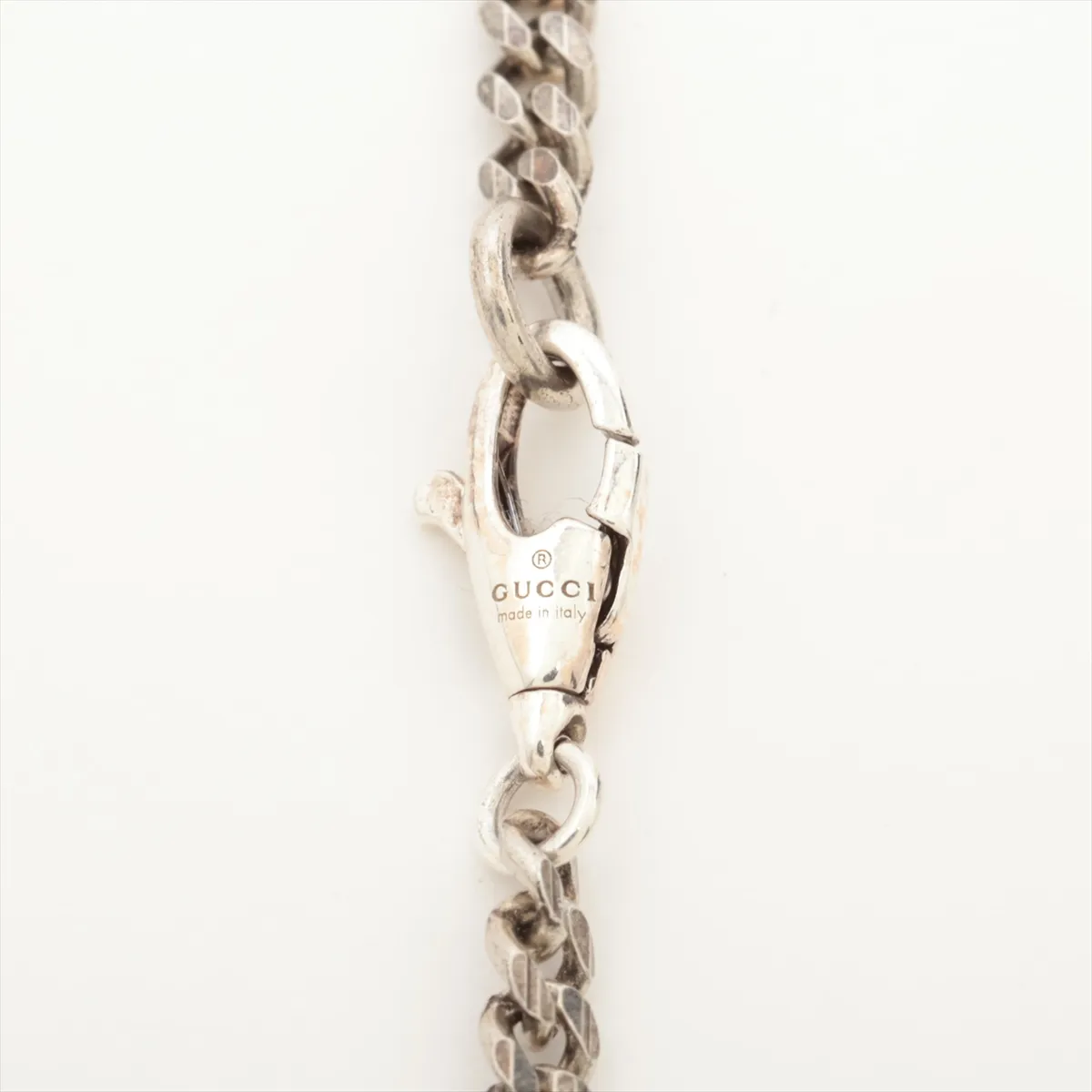 Interlocking G Necklace, 925 Sterling Silver, 14.7g, Shows signs of wear, — view 4