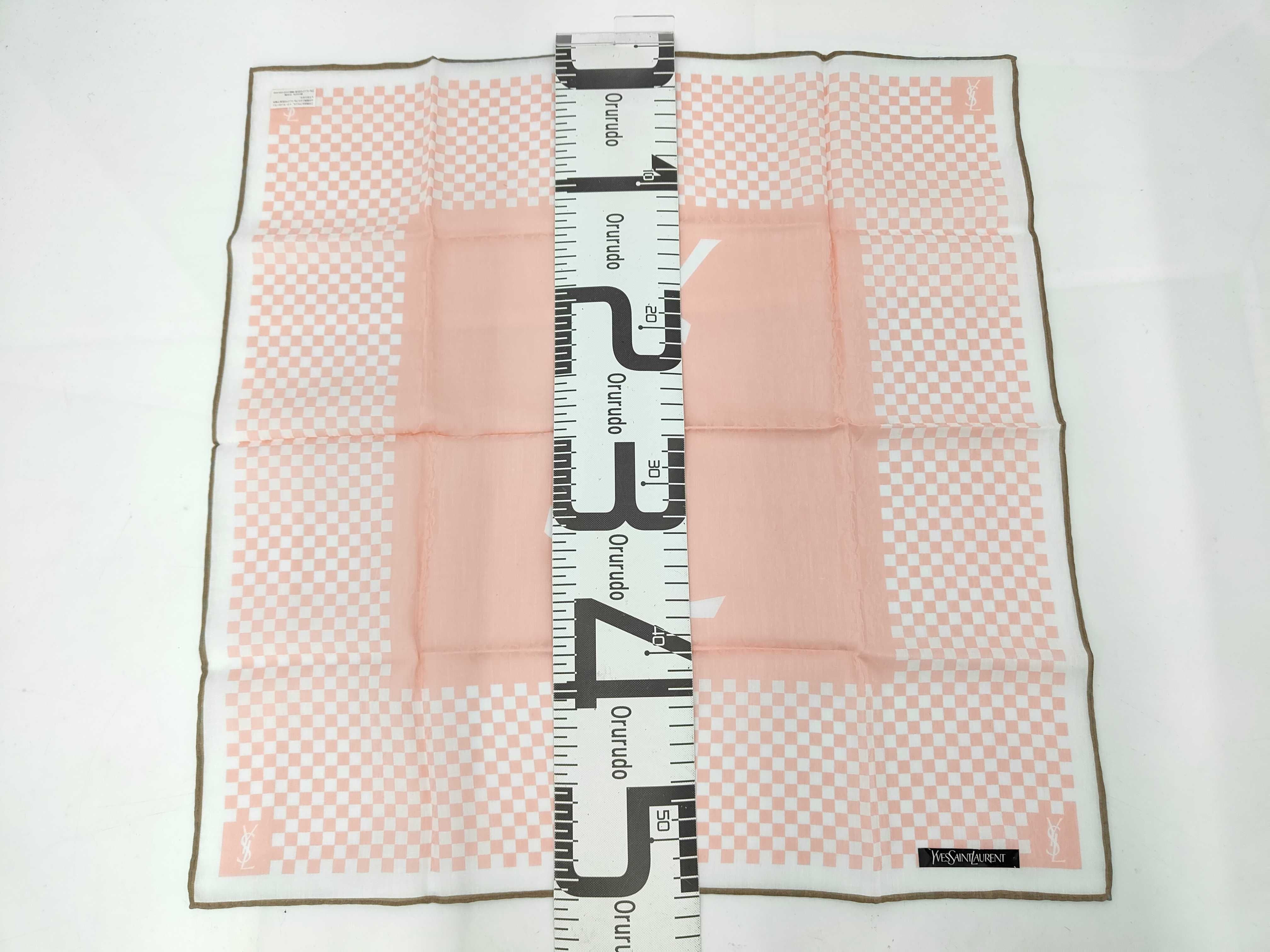 handkerchief/scarf with sticker, YSL big logo, shadow logo, jacquard, and other accessories. — view 2