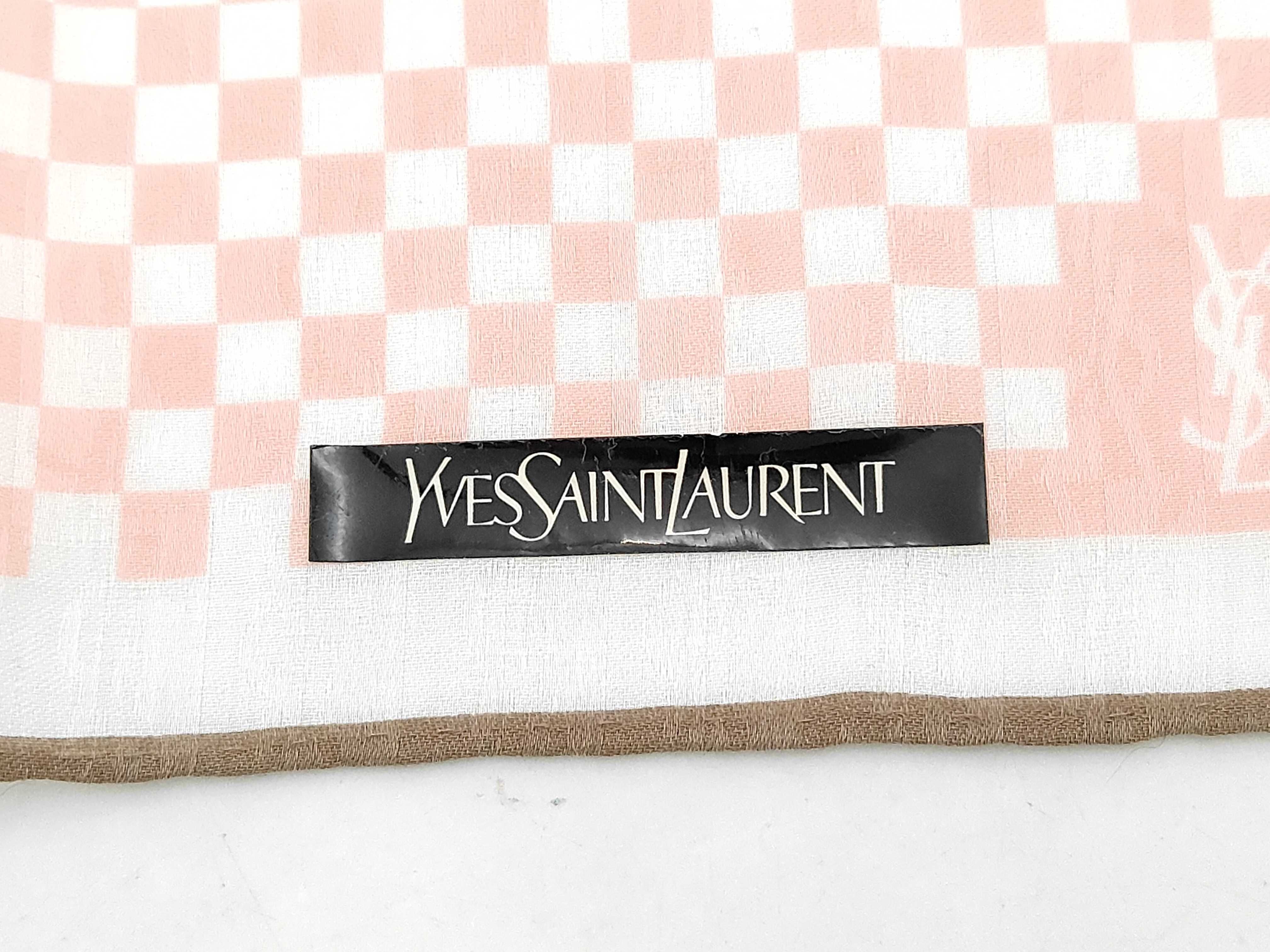 handkerchief/scarf with sticker, YSL big logo, shadow logo, jacquard, and other accessories. — view 3