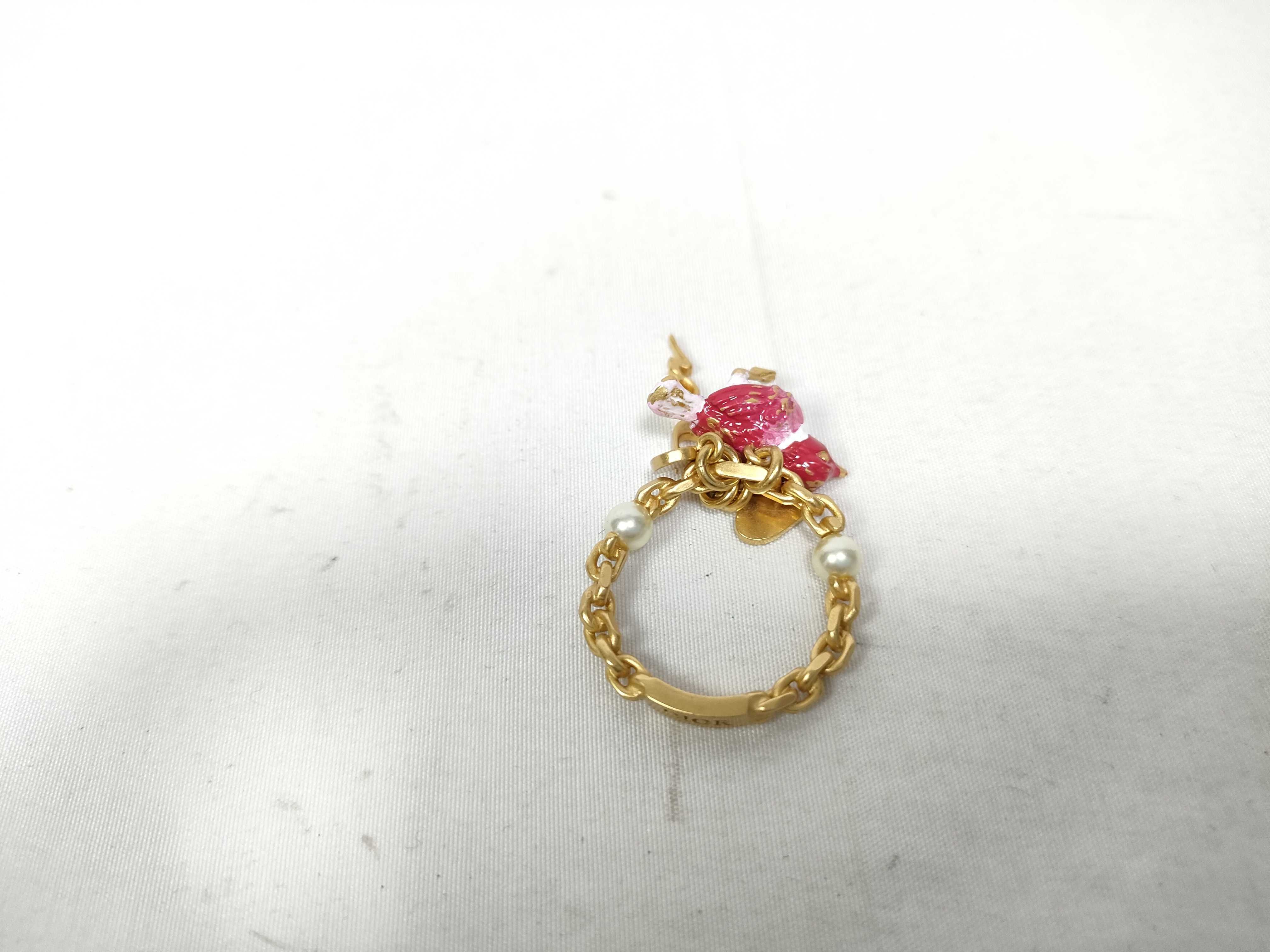 Bird Charm Pearl Ring, Size M — view 4