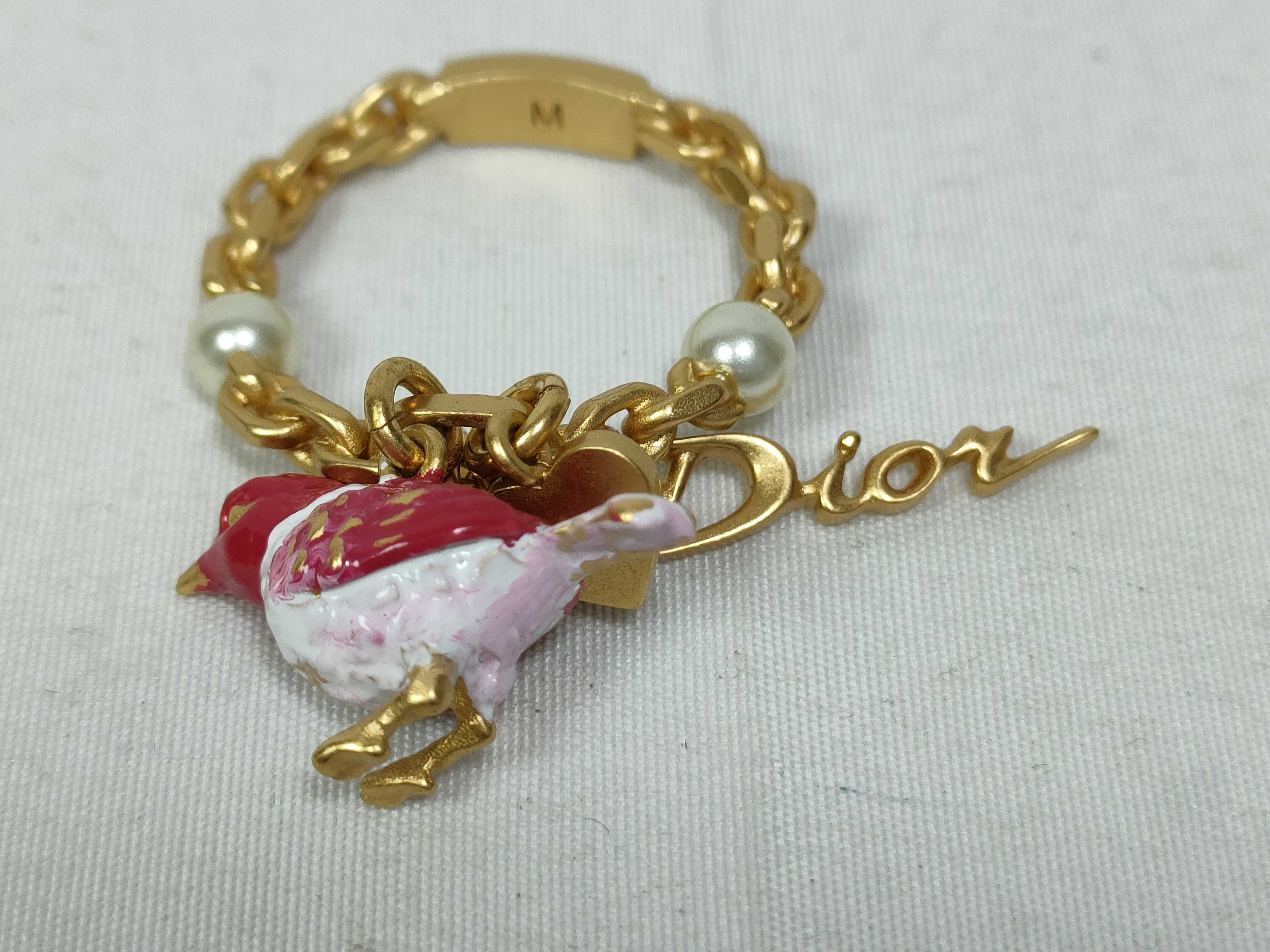 Bird Charm Pearl Ring, Size M — view 5