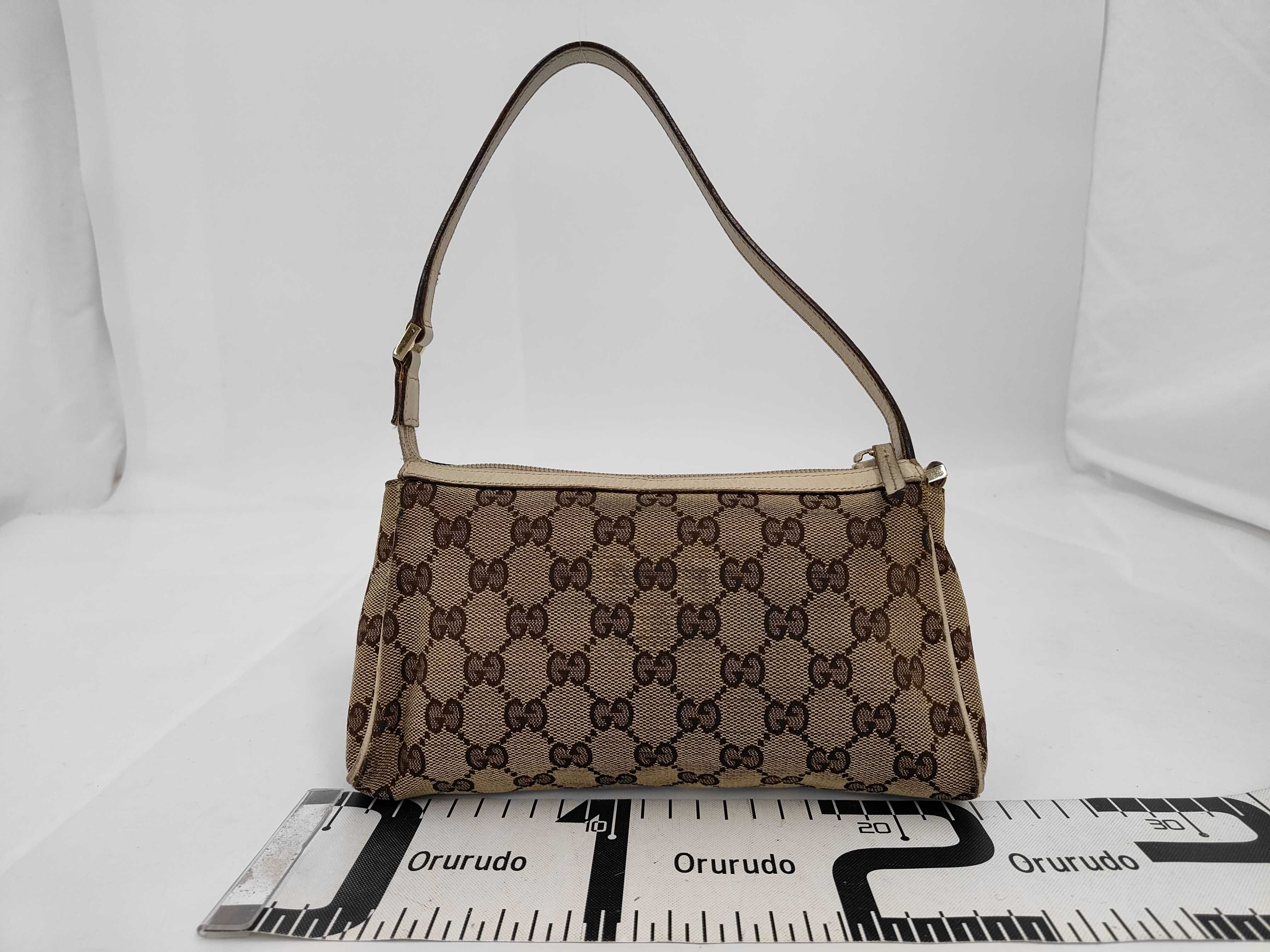 HK-145750 002058 GG Canvas Leather Handbag Beige Shoulder Bag — view 2